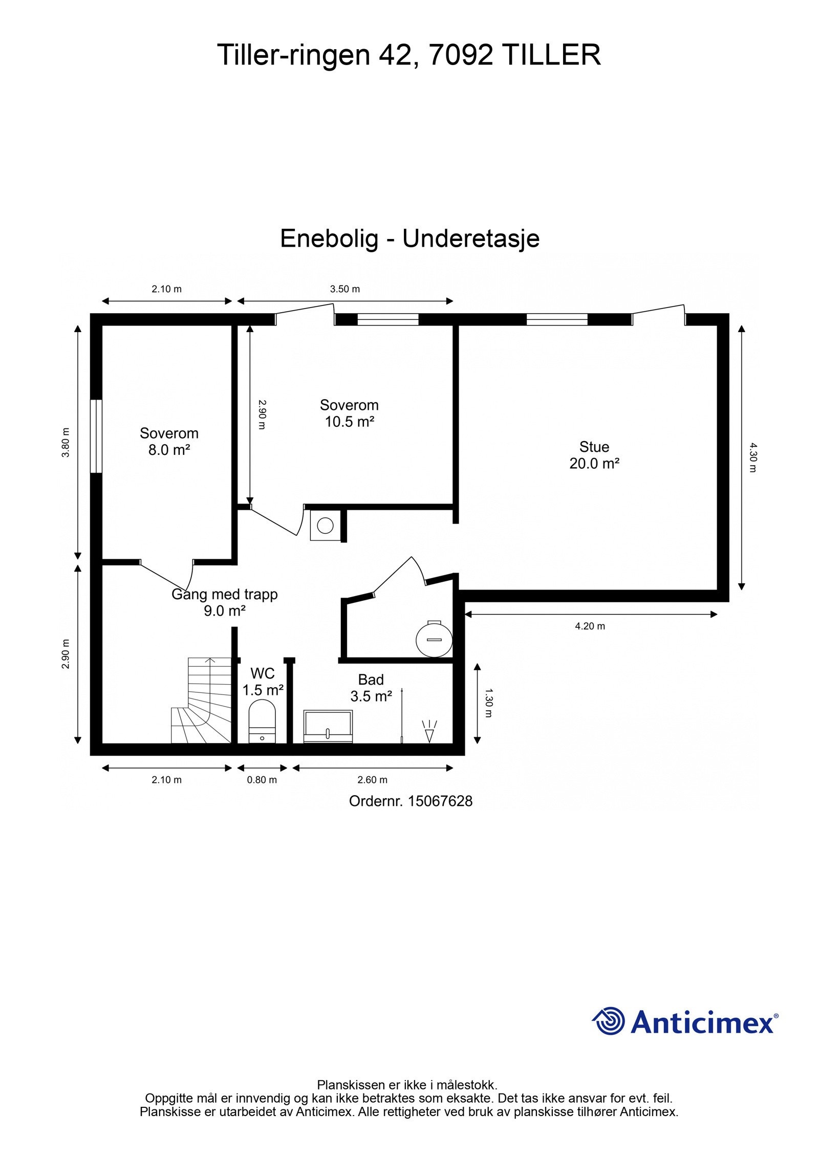 Plantegning - Underetasje Galleribilde