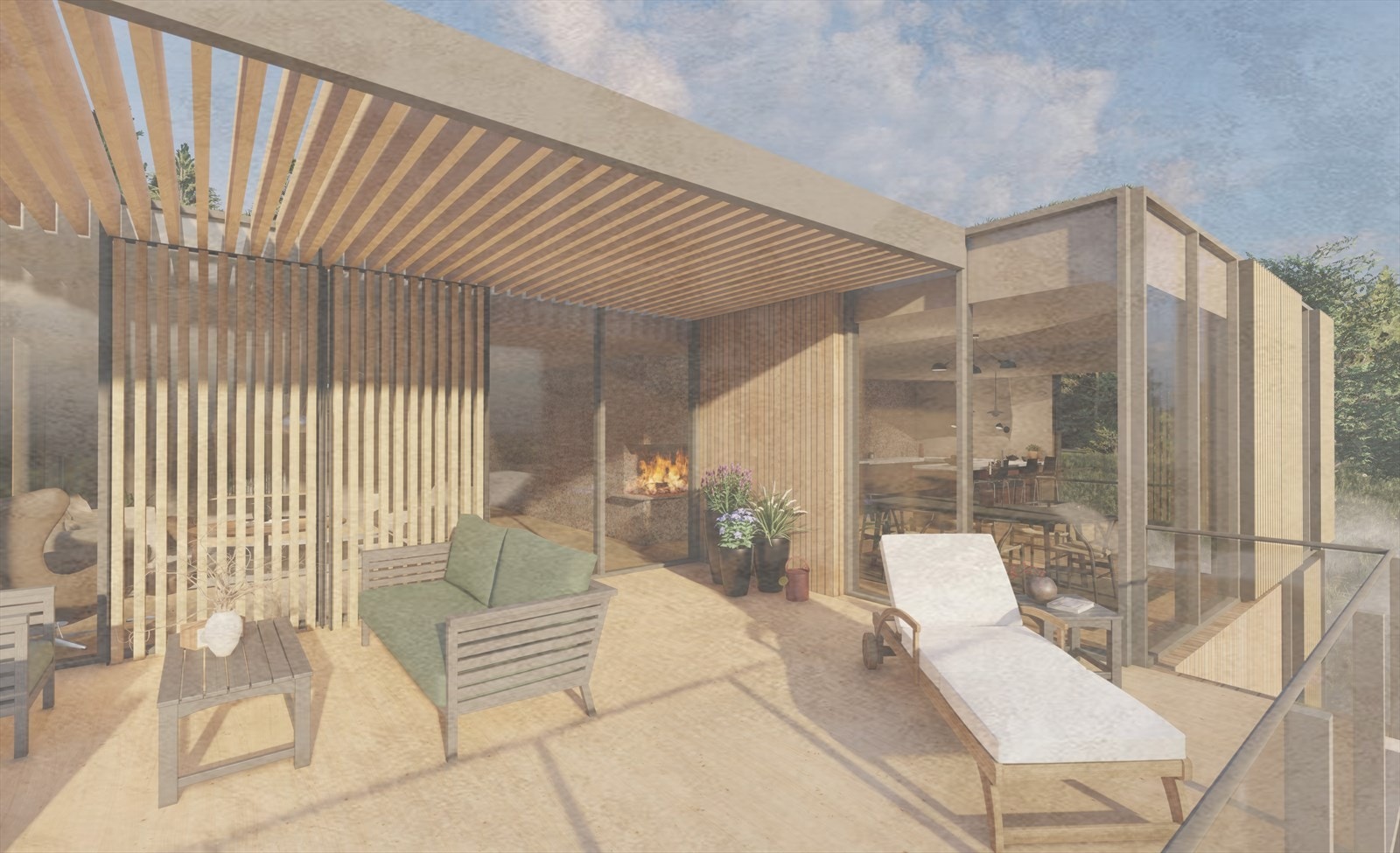 Illustrasjonstegning av tidligere prosjektert bolig, utarbeidet av FxARK AS. Galleribilde