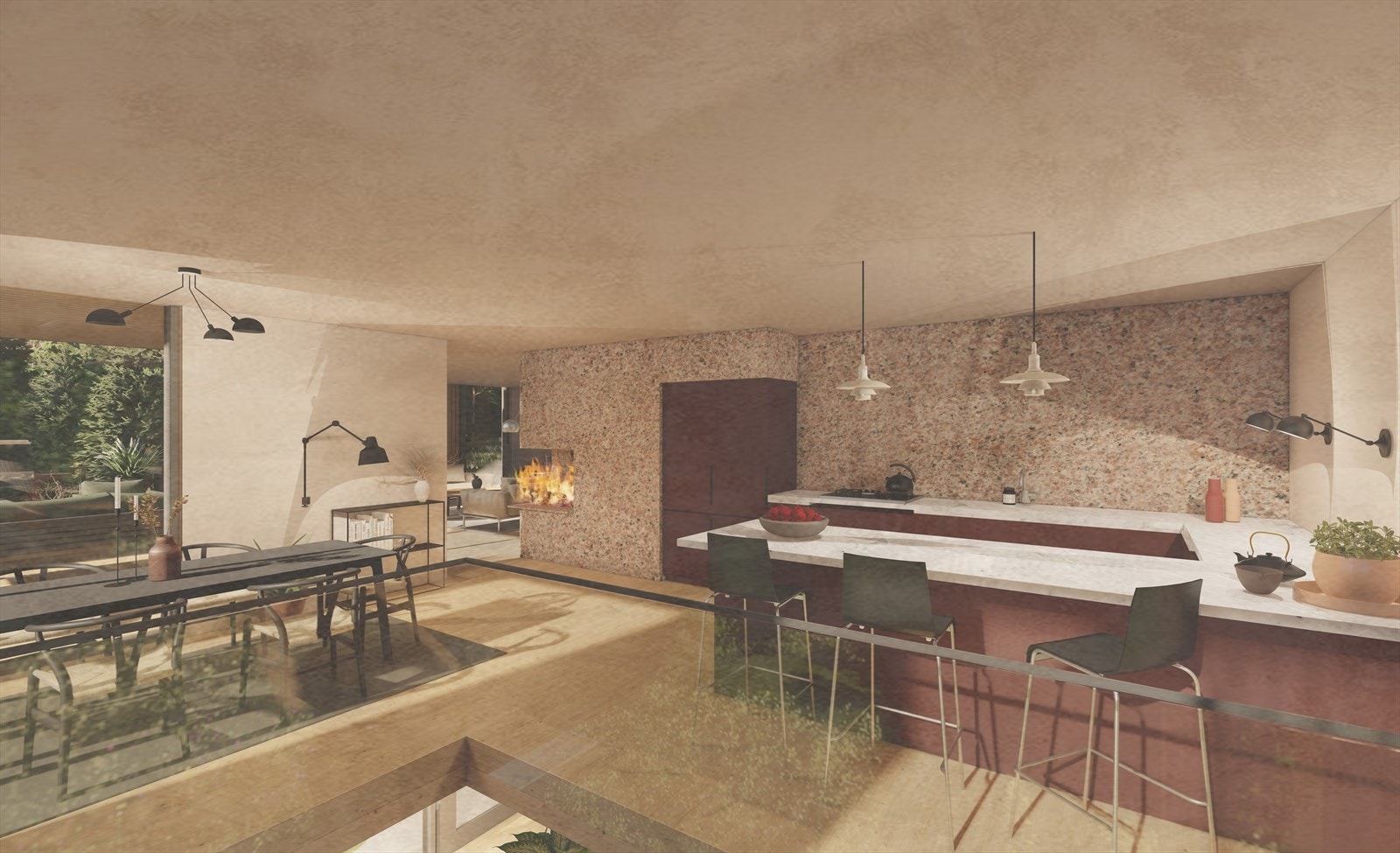 Illustrasjonstegning av tidligere prosjektert bolig, utarbeidet av FxARK AS. Galleribilde