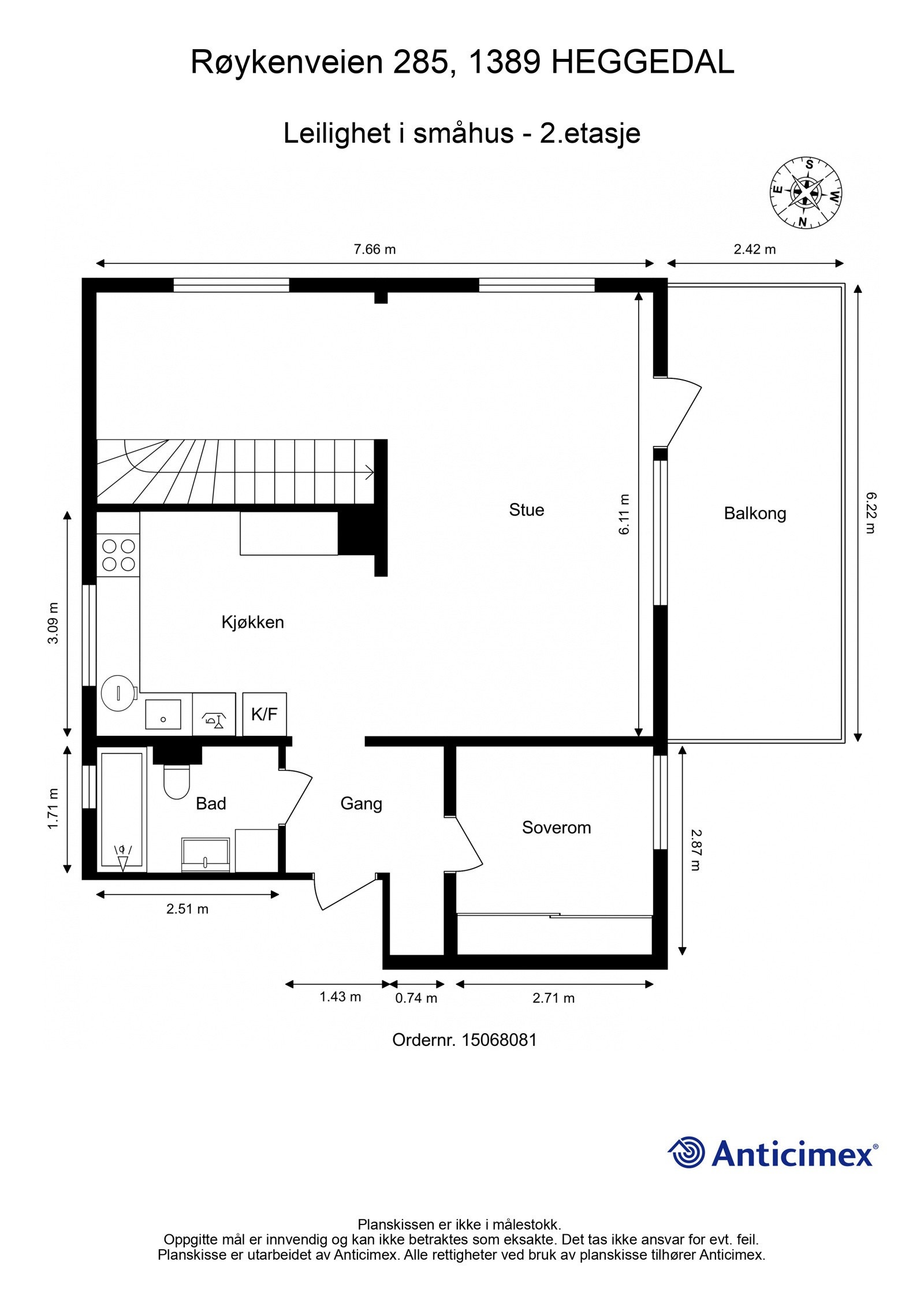 Plantegning av Røykenveien 285 | EIE eiendomsmegling Galleribilde