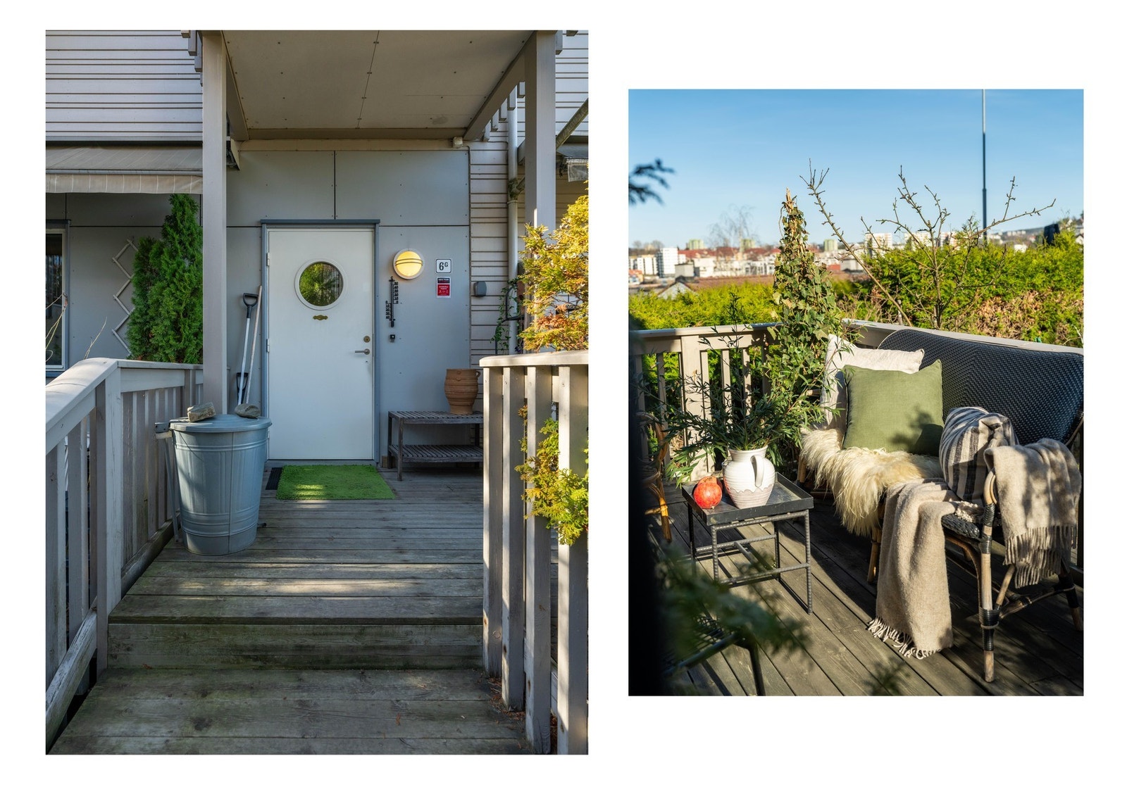 Velkommen hjem! Fra den fine uteplassen har du eget inngangsparti. Galleribilde