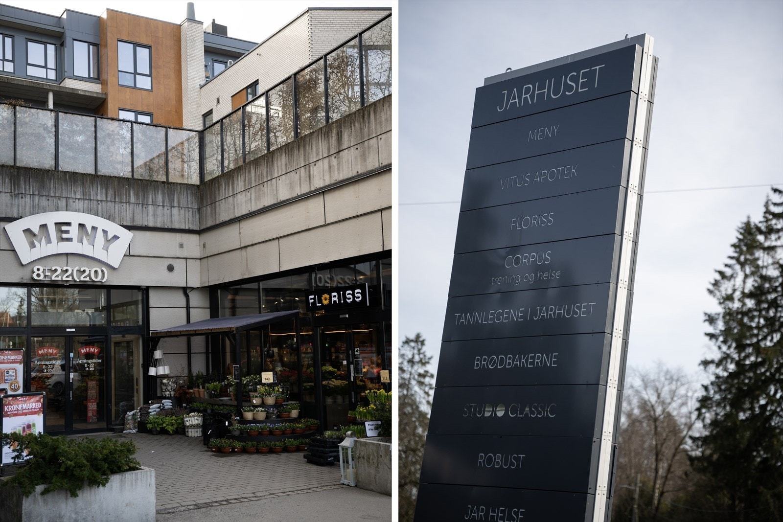 Jarhuset som er ca. 10 min gangavstand finner du Meny, kafé og bakeri, frisør, apotek, blomsterbutikk og en liten interiørbutikk Galleribilde