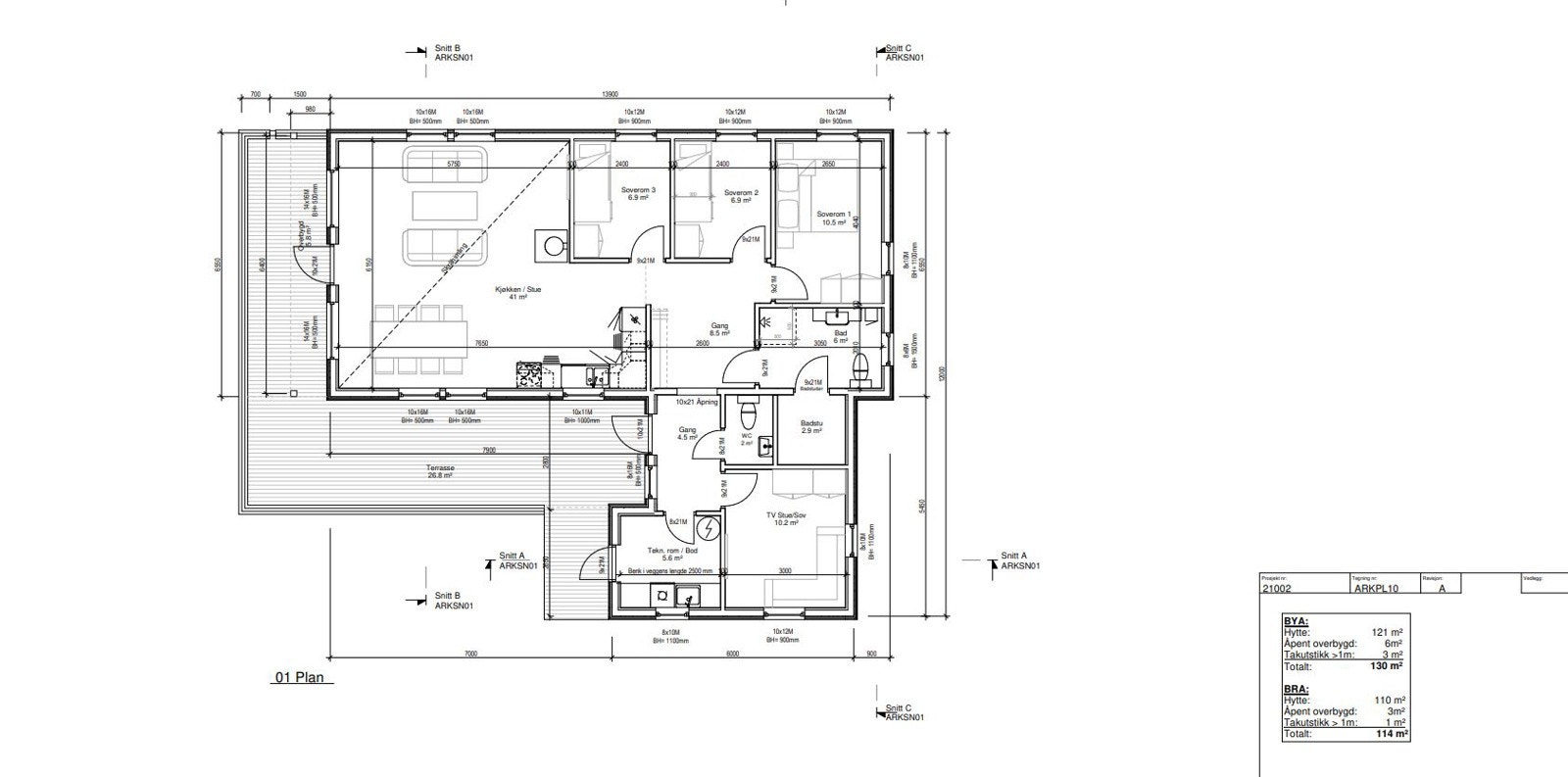 Plantegning Klemosætervegen 147 Galleribilde