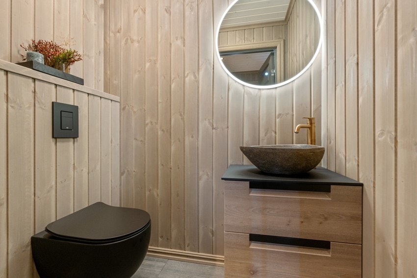 Inspirasjonsbilde fra wc-rom, med muligheter for tilvalg i innredning etc. Galleribilde