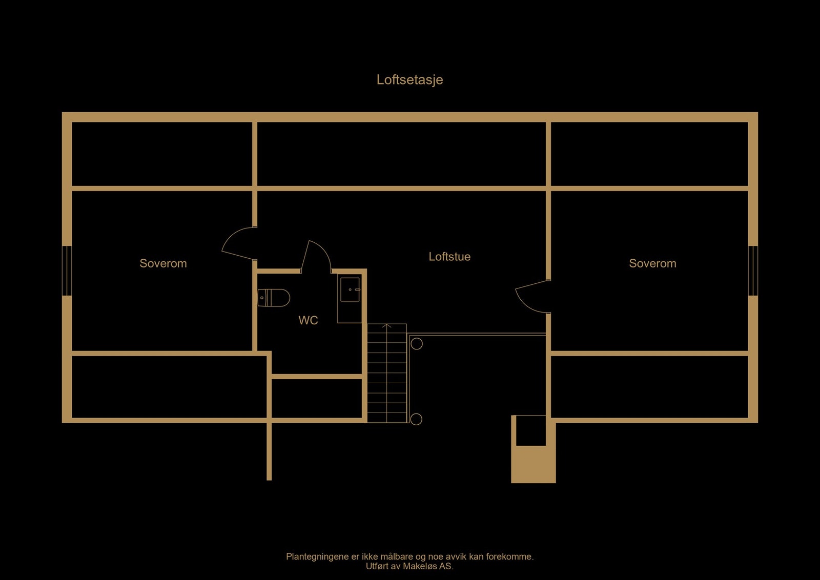 Plantegning loftsetasje (illustrasjon, avvik kan forekomme) Galleribilde