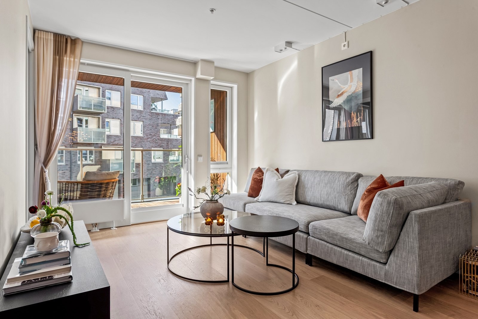 Direkte utgang til flott balkong fra stuen Galleribilde