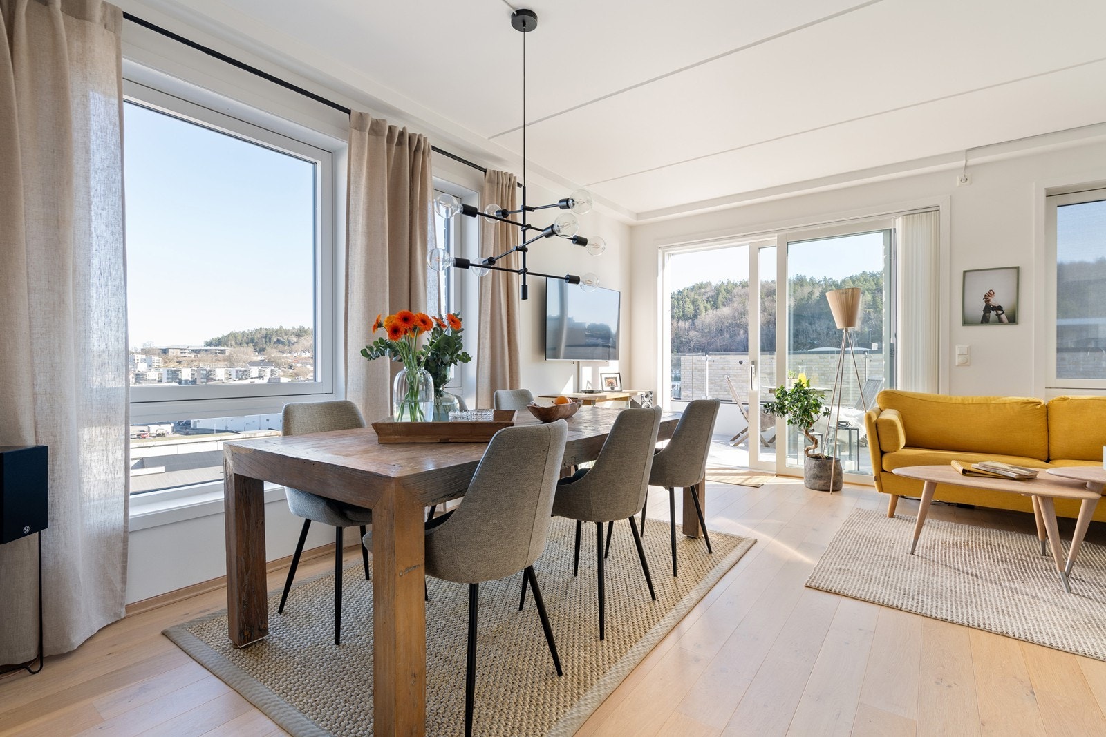 Med skyvedør ut på balkongen får du nesten følelsen av å være ute Galleribilde