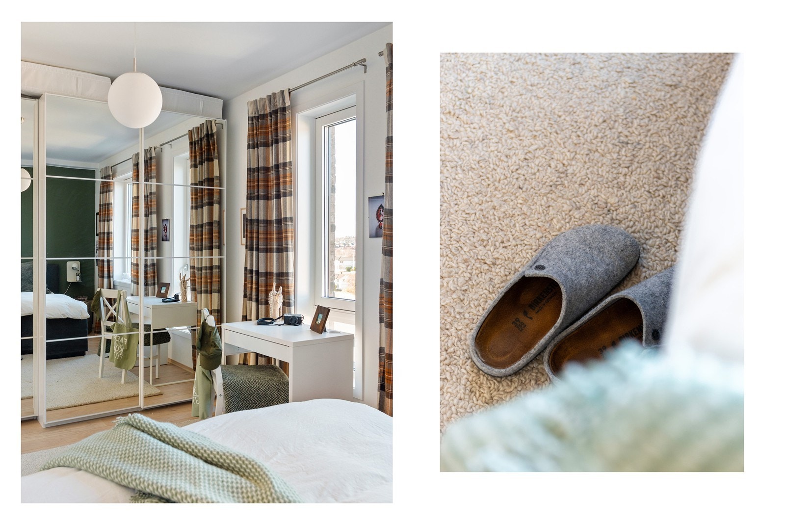 Skyvedørsgarderobe med speil gjør rommet enda lysere Galleribilde