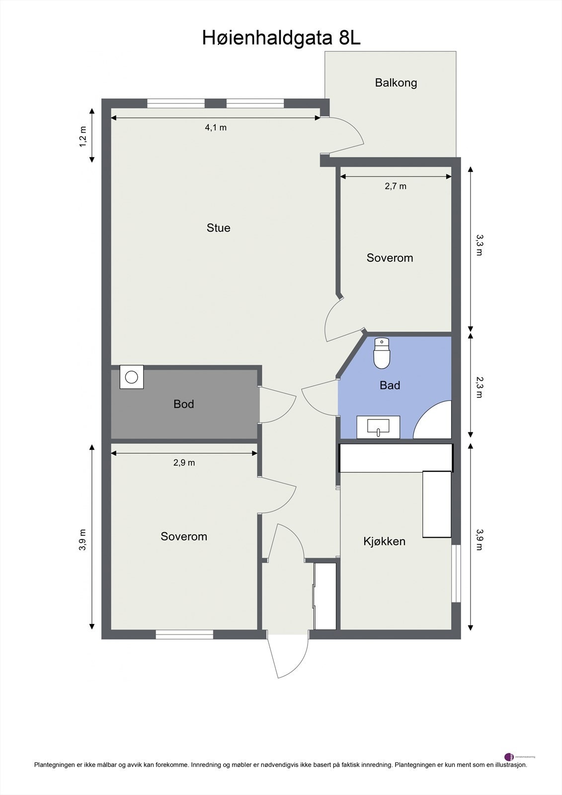 Plantegning 3. etasje. Galleribilde