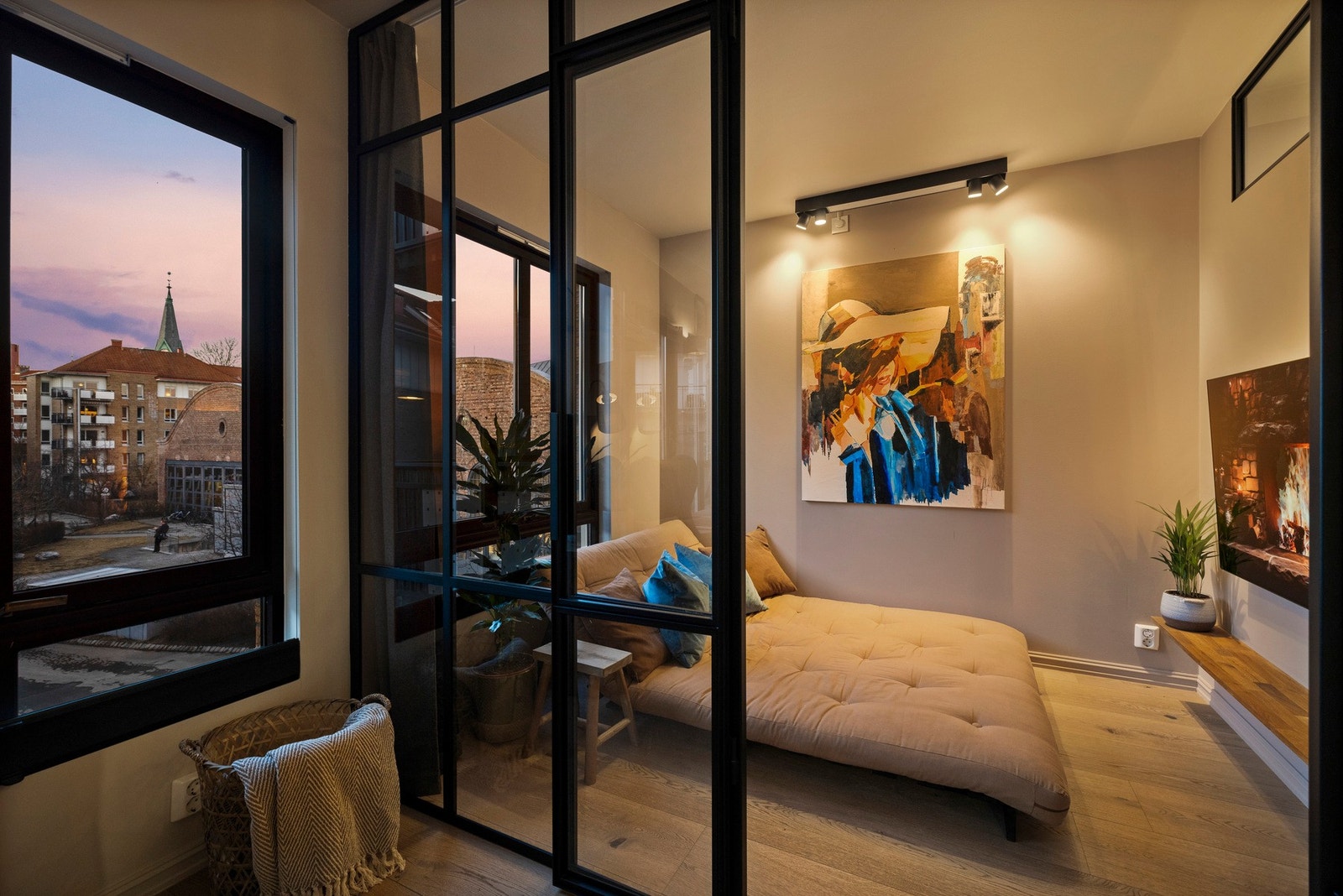 Kveldsbilde stue. Galleribilde