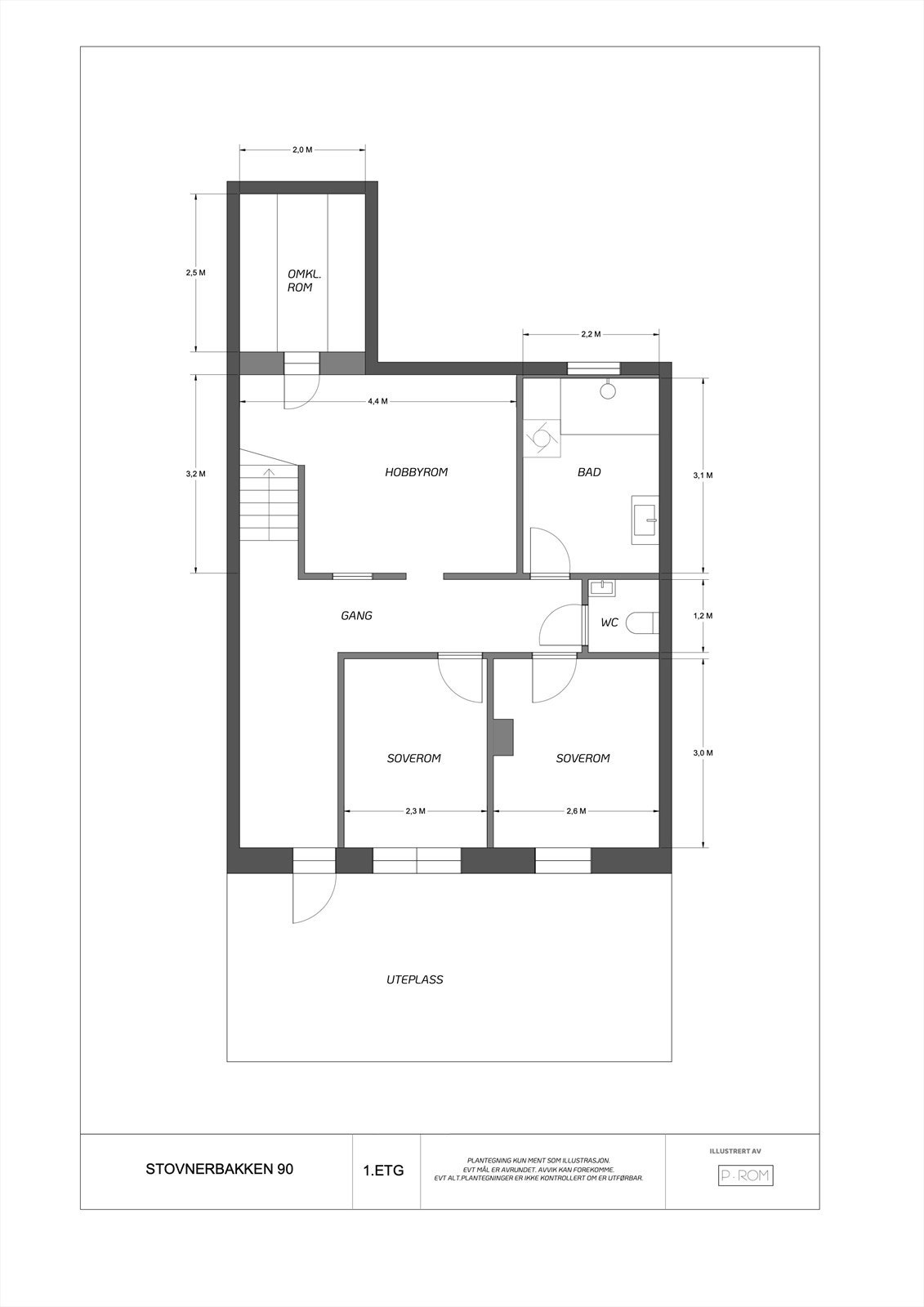 Plantegning underetasje. Galleribilde
