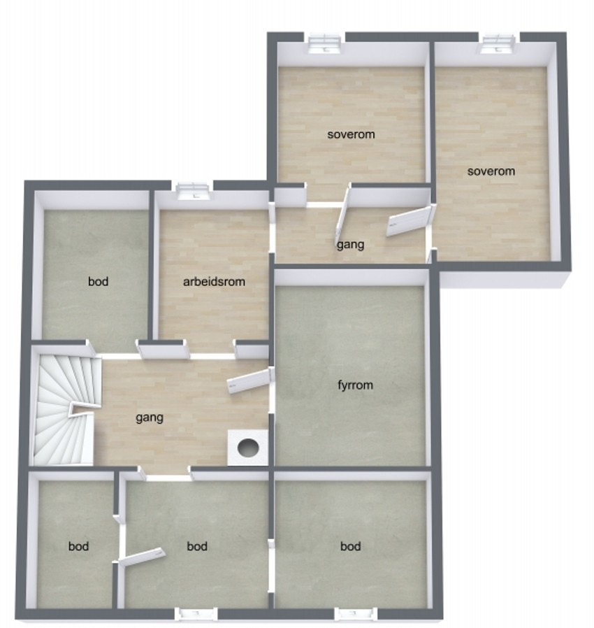 Plantegning u.etg. Galleribilde
