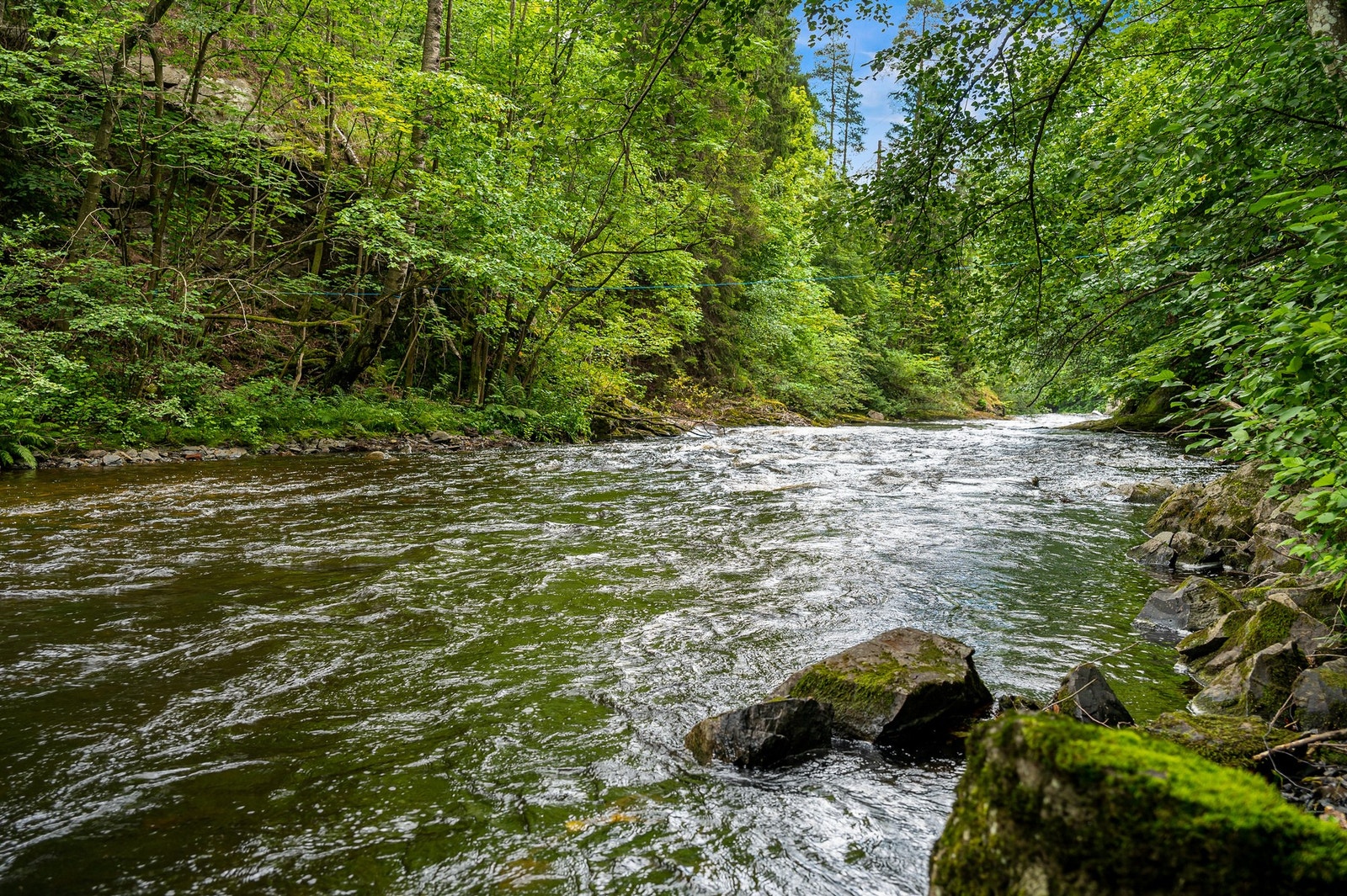 Fine turmuligheter langs Lysakerelven. Galleribilde