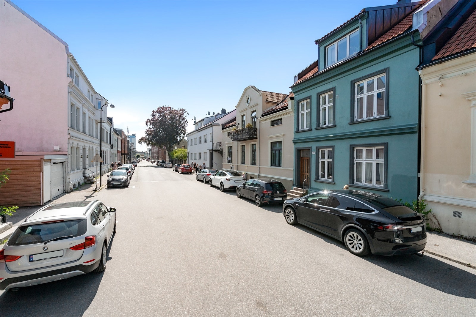 Kongens gate med leiligheten på høyre side. Galleribilde