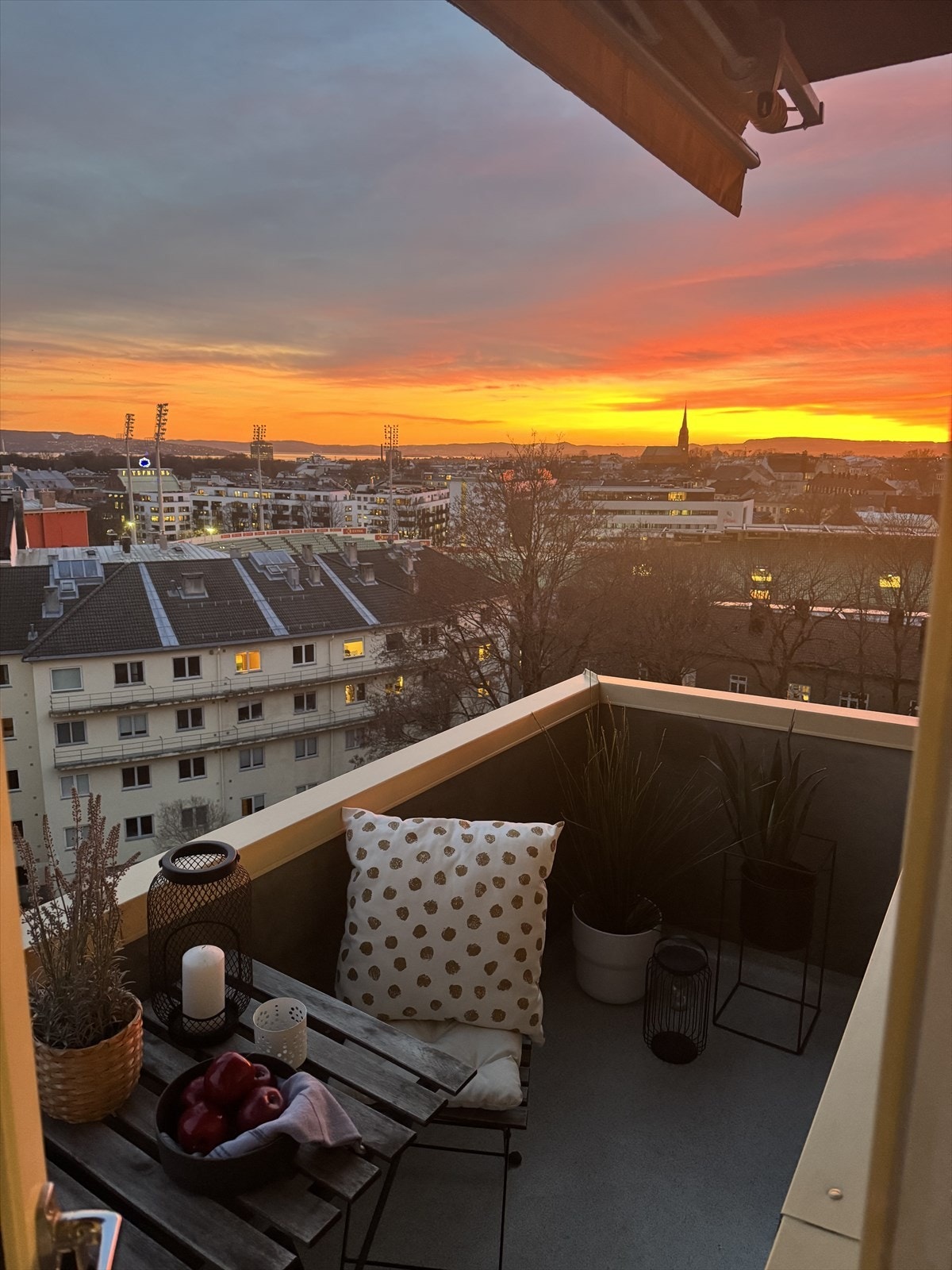 Selgers private bilde kveldsfoto. Galleribilde