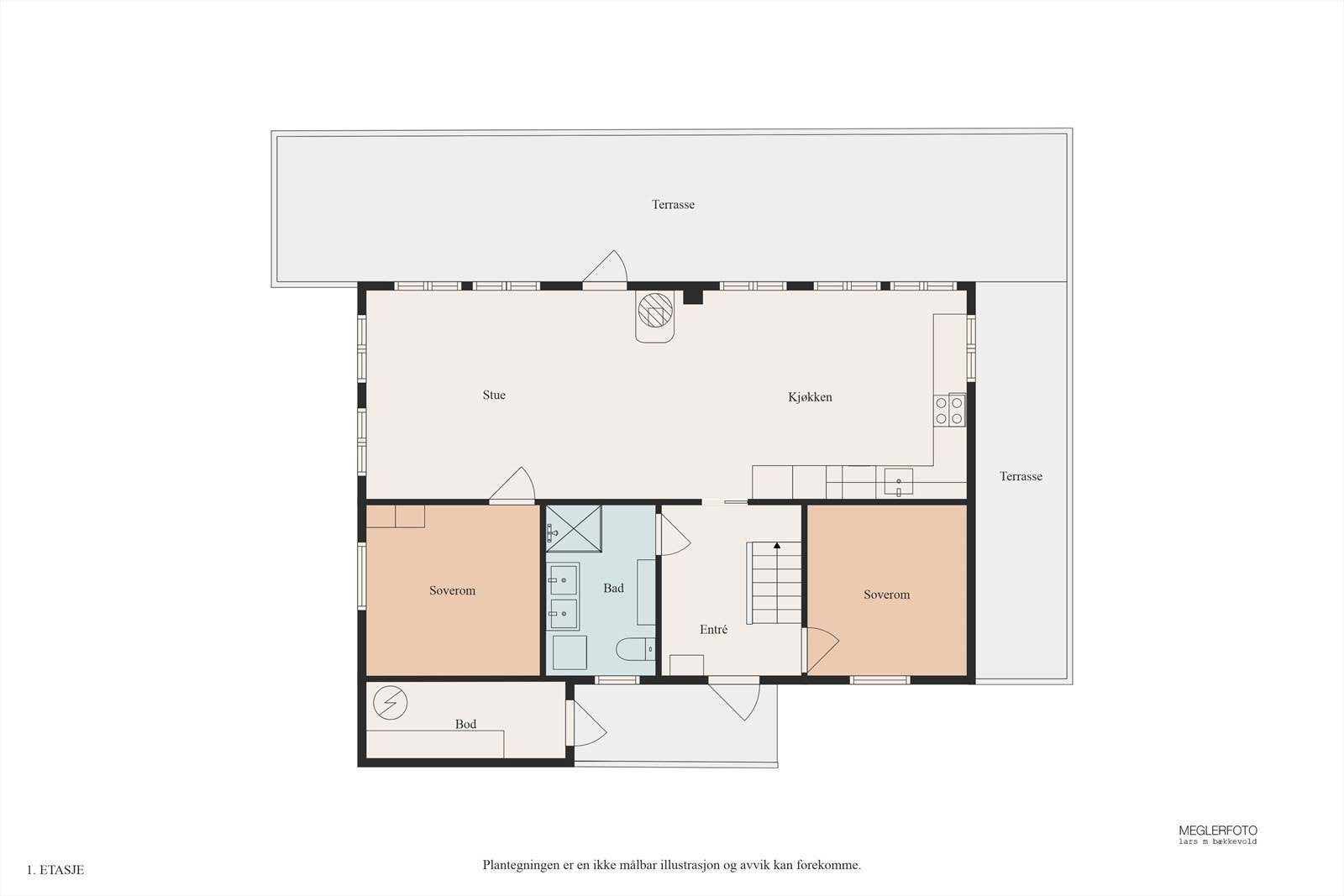 Plantegning 1. etasje. Galleribilde