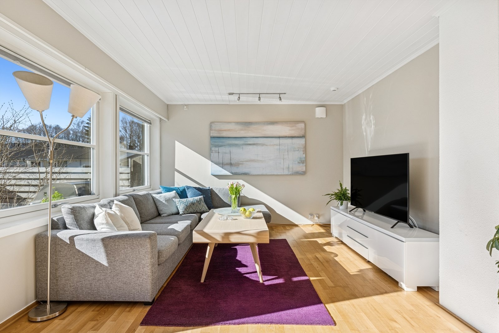 Alle vinduer og terrassedører er skiftet i 2014, det er pipeløp med mulighet for peisovn Galleribilde