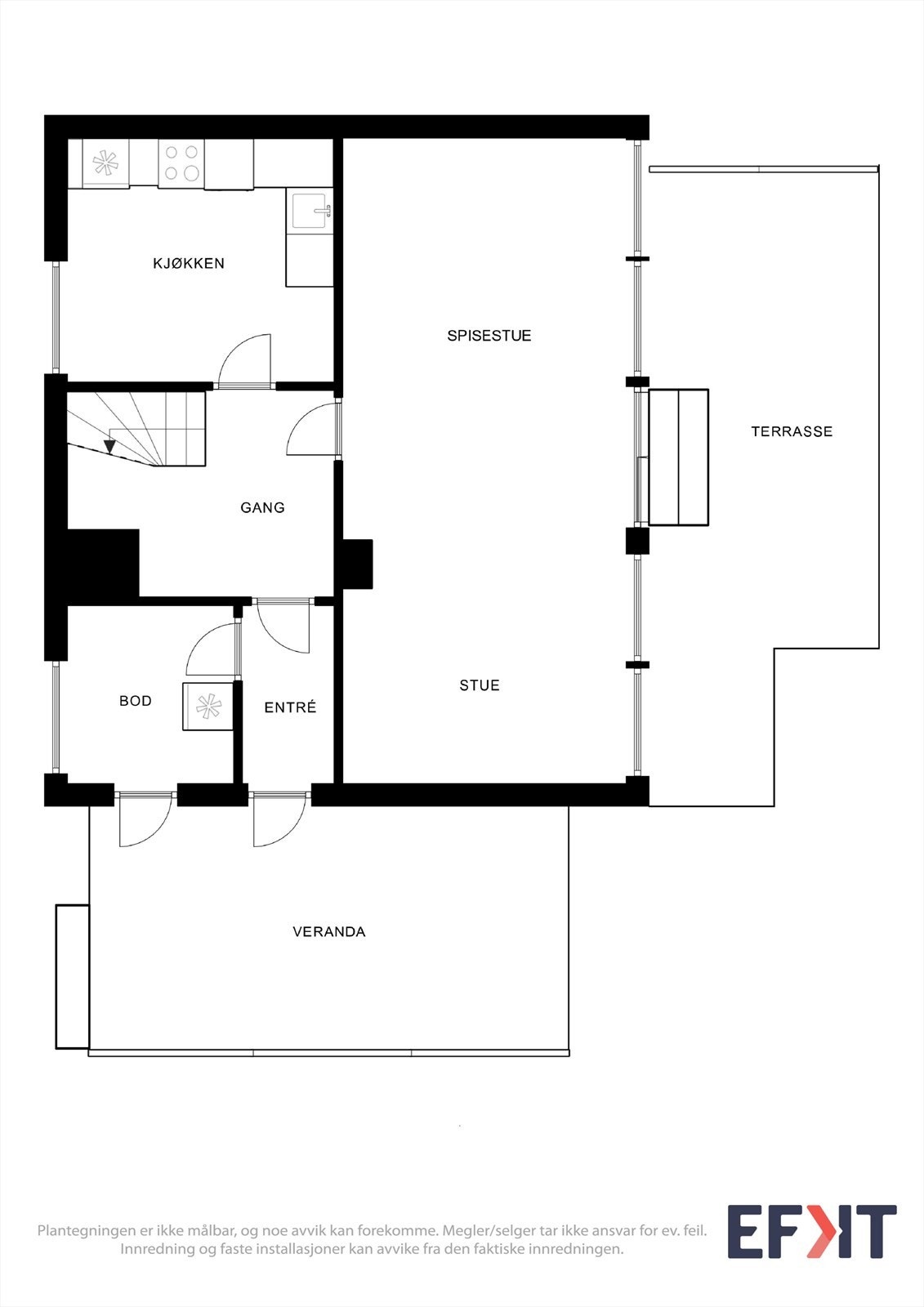 Planløsning 1. etasje Galleribilde