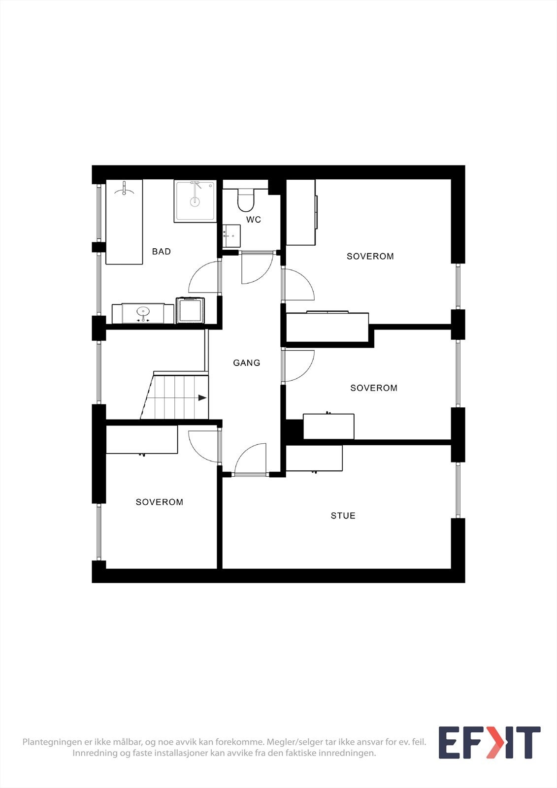 Planløsning 2. etasje Galleribilde