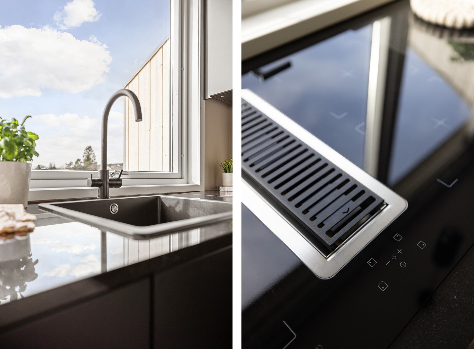 Det er integrert platetopp m/induksjon, stekeovn, micro, oppvaskmaskin og kjøleskap m/frysedel. Galleribilde