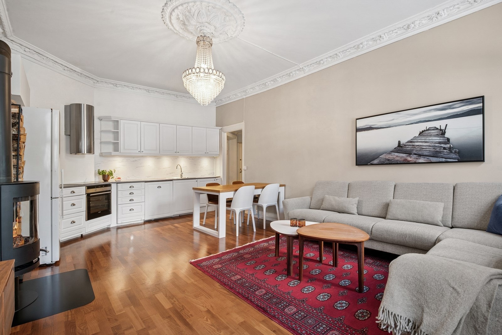 Åpen stue og kjøkkenløsning Galleribilde