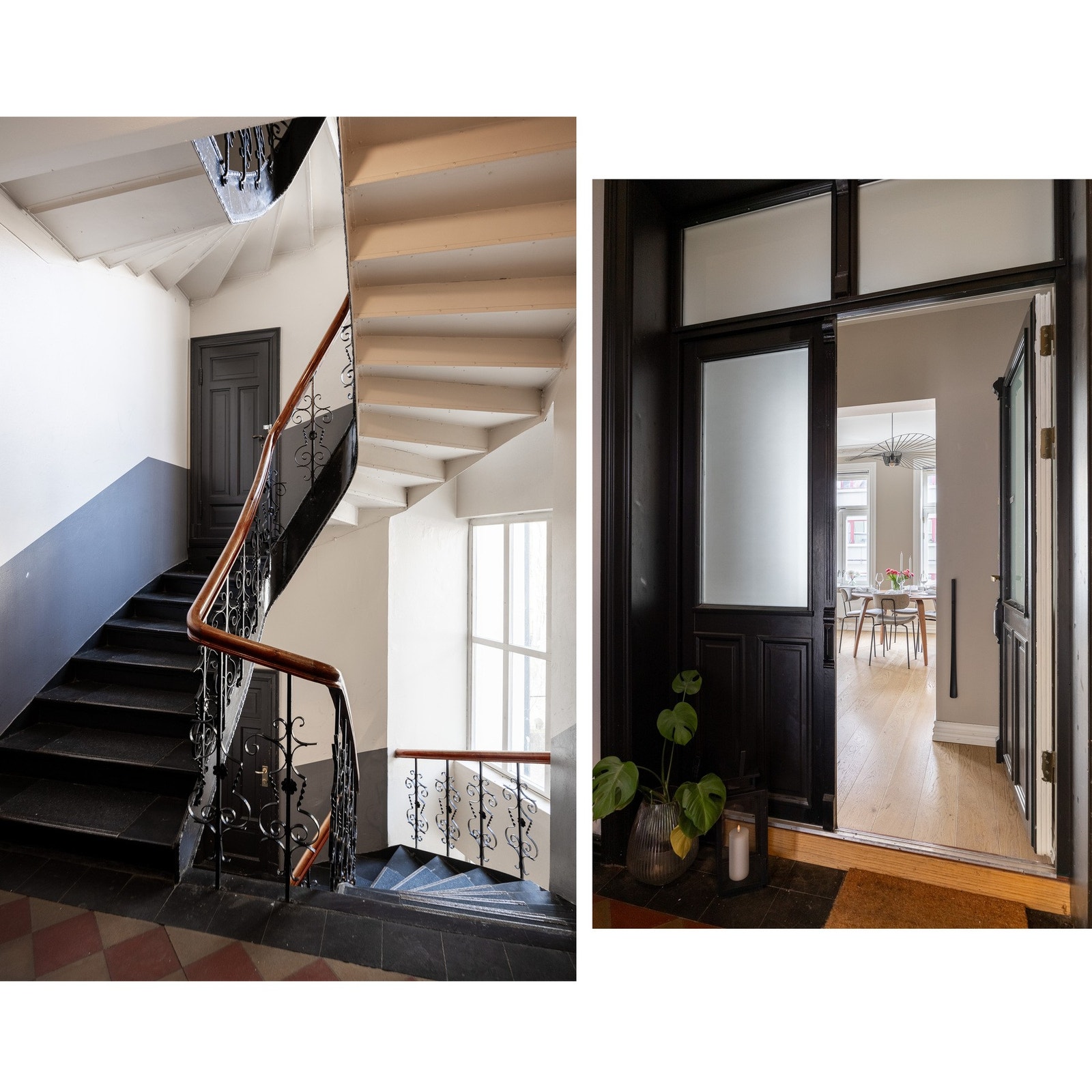 To-fløyet entrédør. Galleribilde