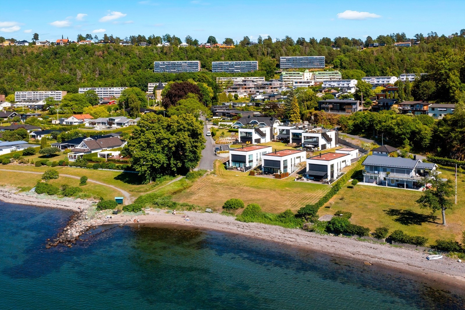 Oversiktsbilde over Refsnesområdet foran Jeløy Fjordterrasse Galleribilde