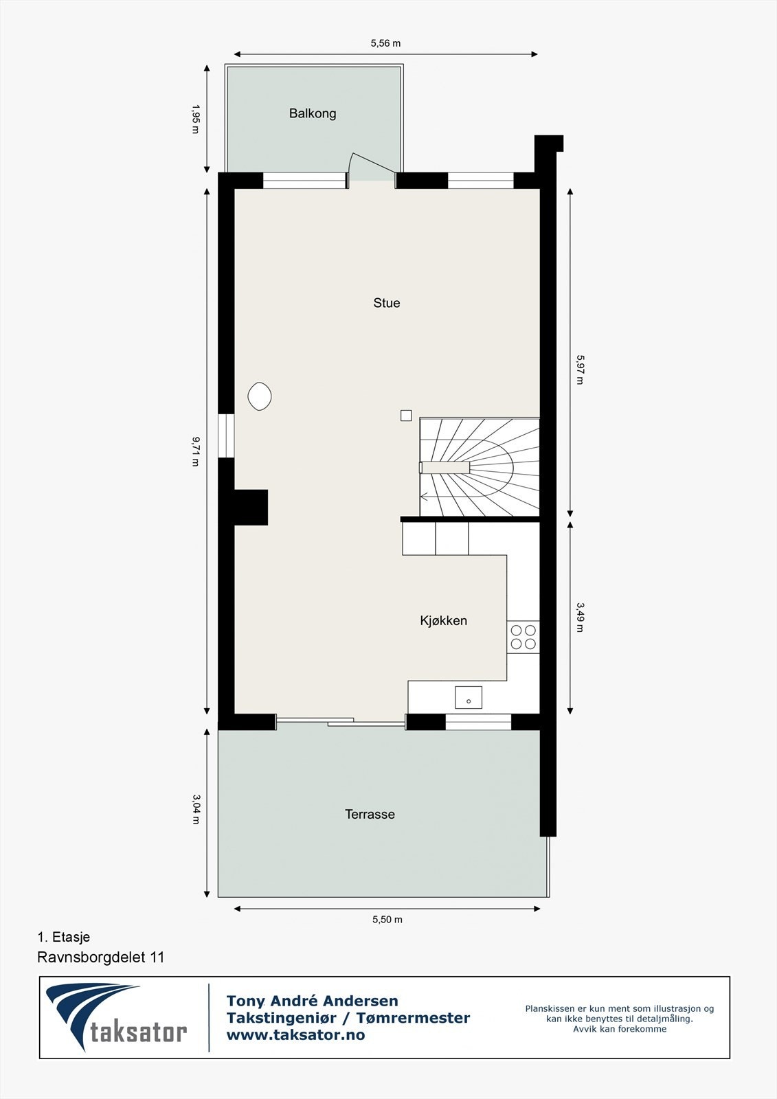 Plantegning - Ravnsborgdelet 13 - 1. Etasje Galleribilde