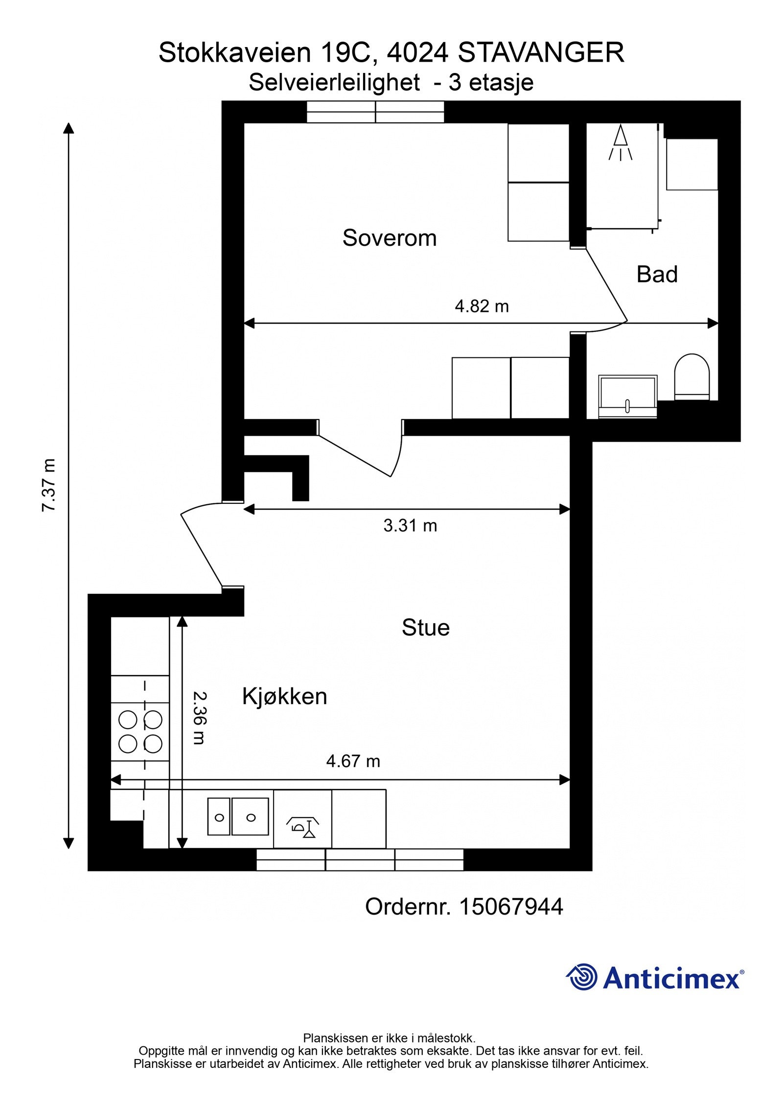 Plantegning | Stokkaveien 19C Galleribilde