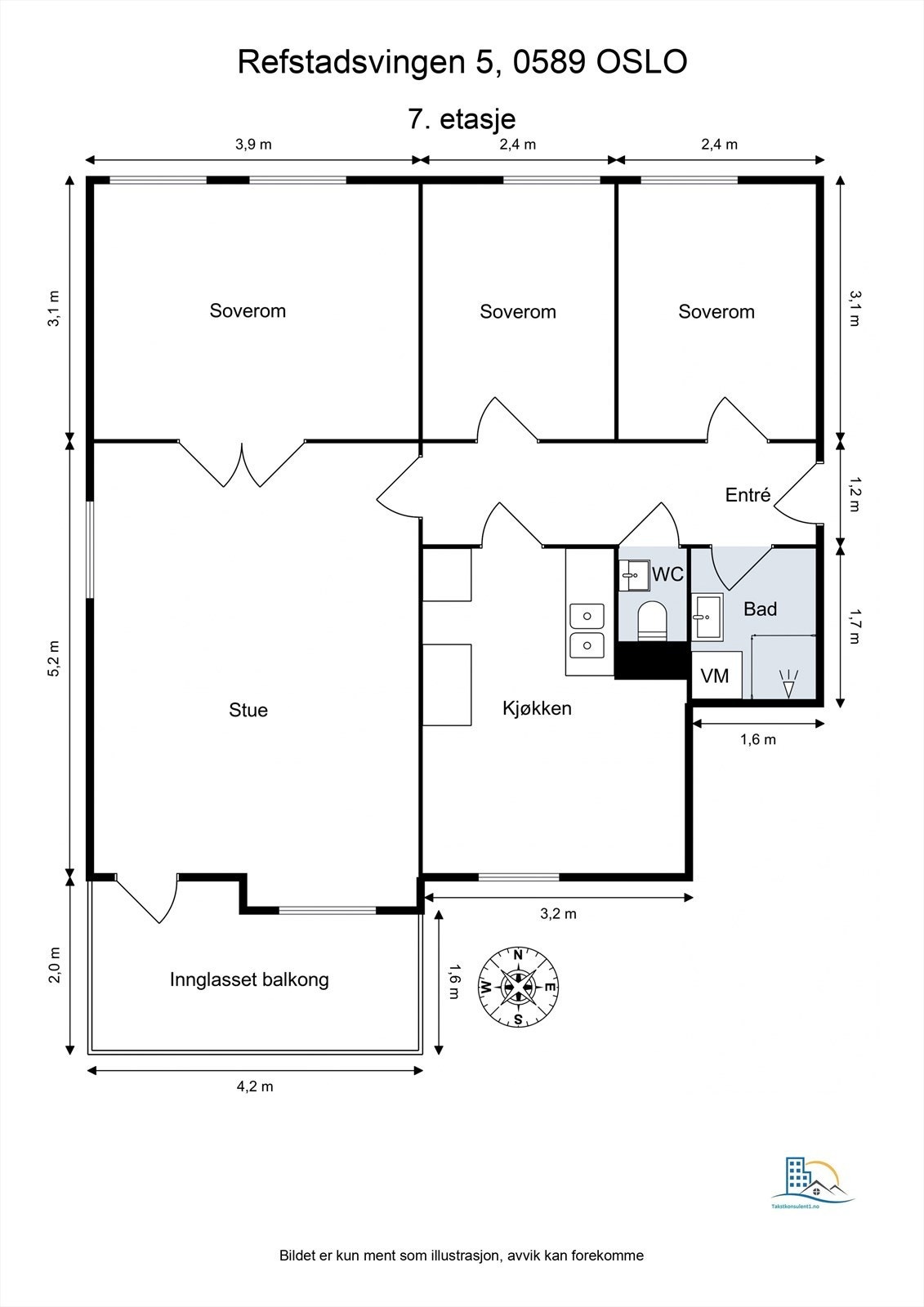 Floorplan letterhead 2 - Refstadsvingen 5, 0589 OSLO - 7. etasje - 2D Floor Plan.jpg Galleribilde