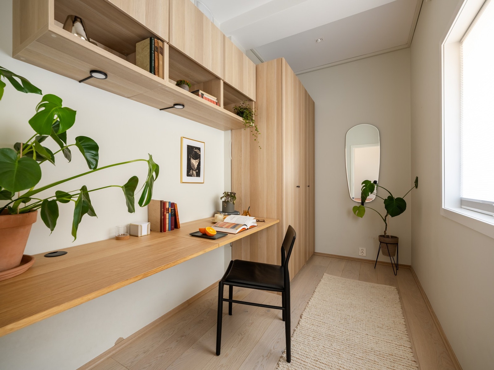 Leiligheten har et romslig kontor med inngang fra entreen. Galleribilde