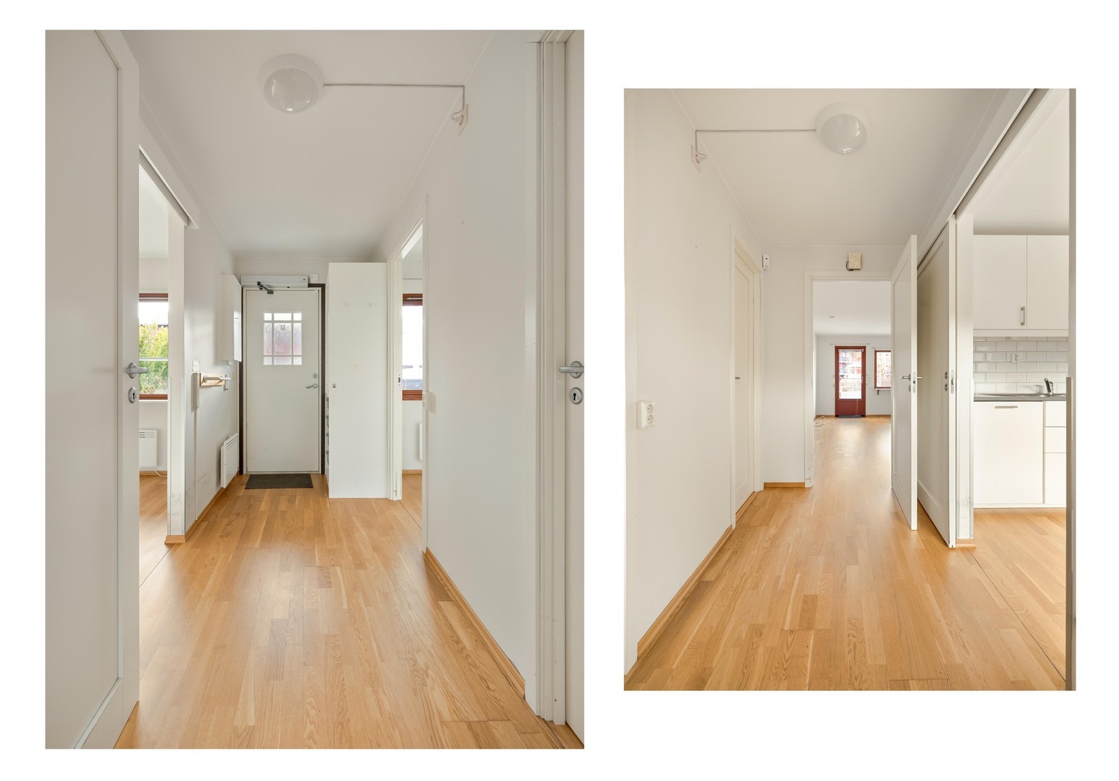 Leiligheten har et romslig inngangsparti med garderobe. Galleribilde