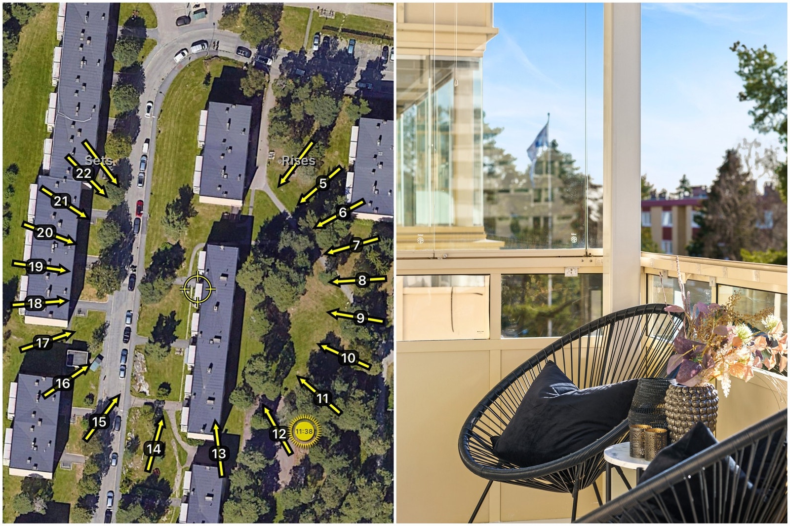 Den vestvendte beliggenheten sørger for meget gode solforhold på balkongen. Det er tillatt med elektrisk og gassgrill på balkonger. Galleribilde