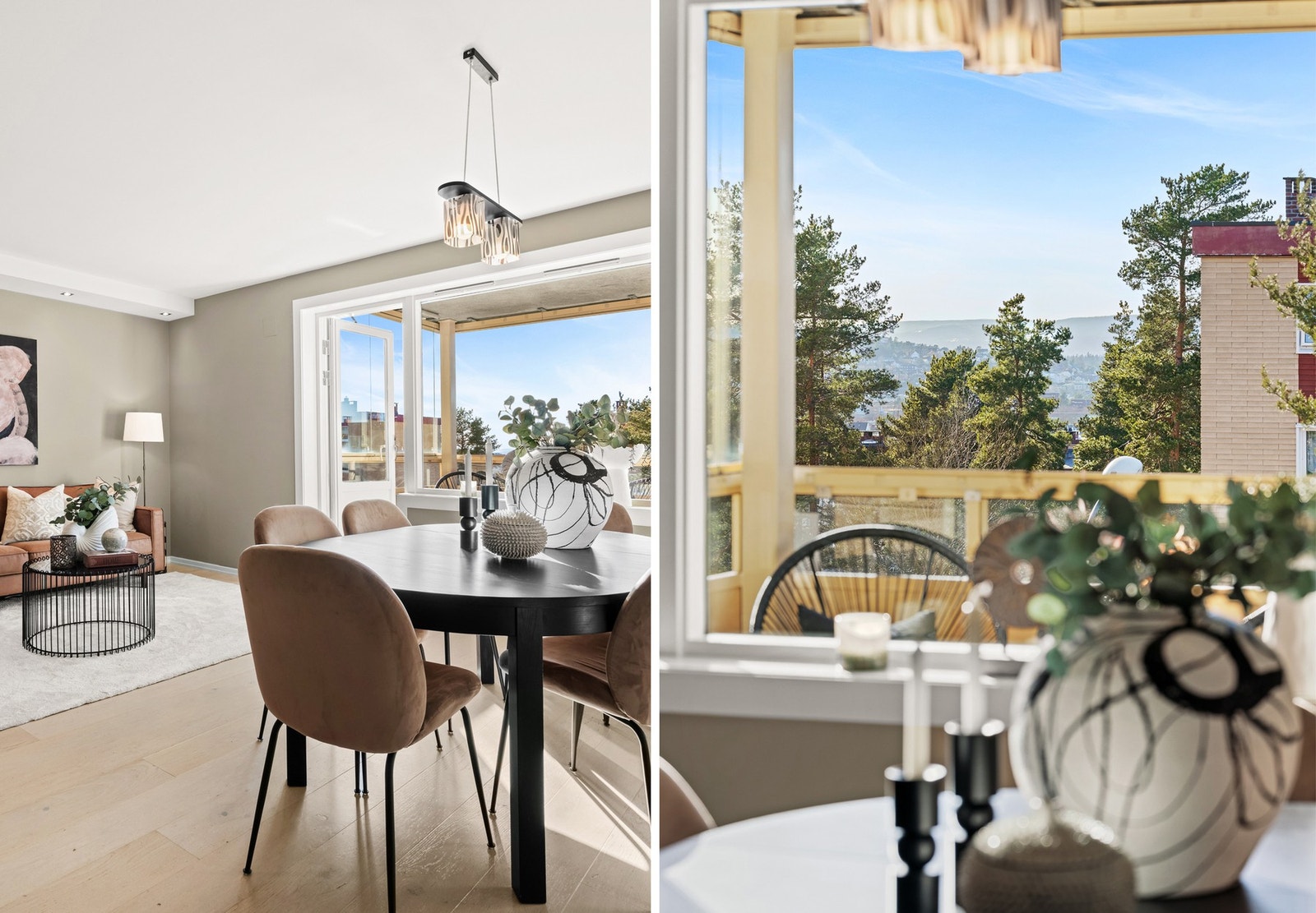 Fint utsyn fra spisebordet. Galleribilde