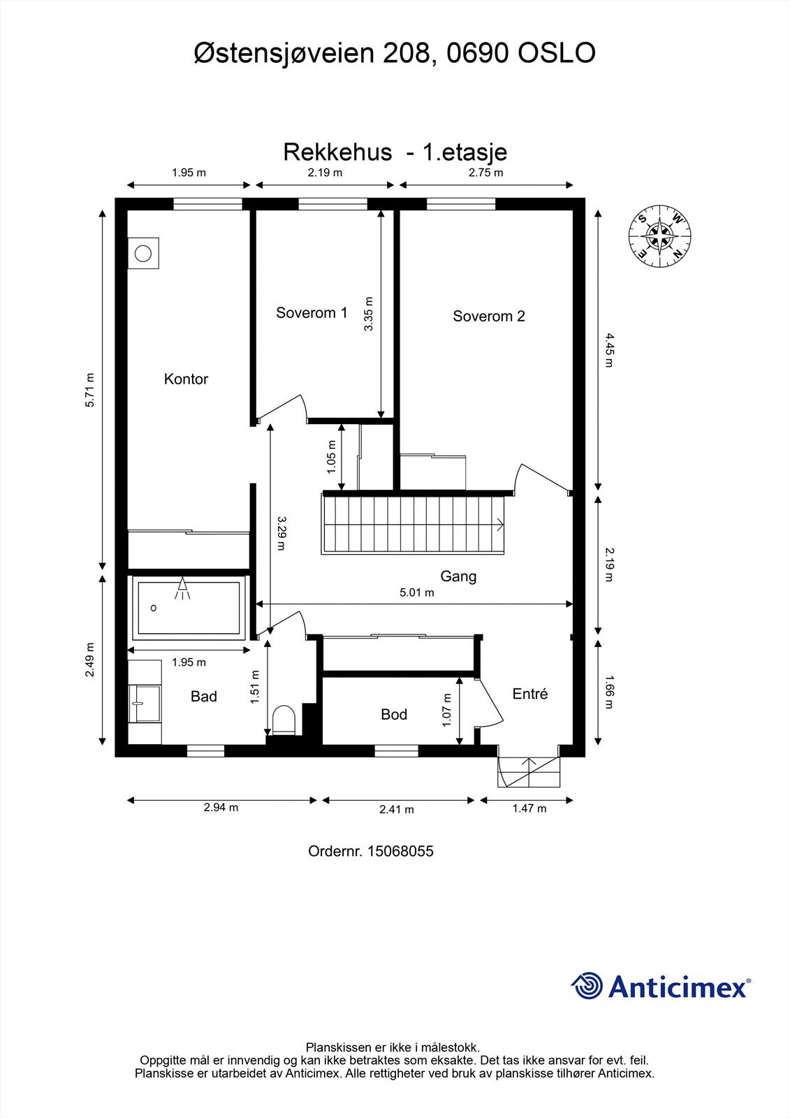 Plantegning - 1.etasje Galleribilde