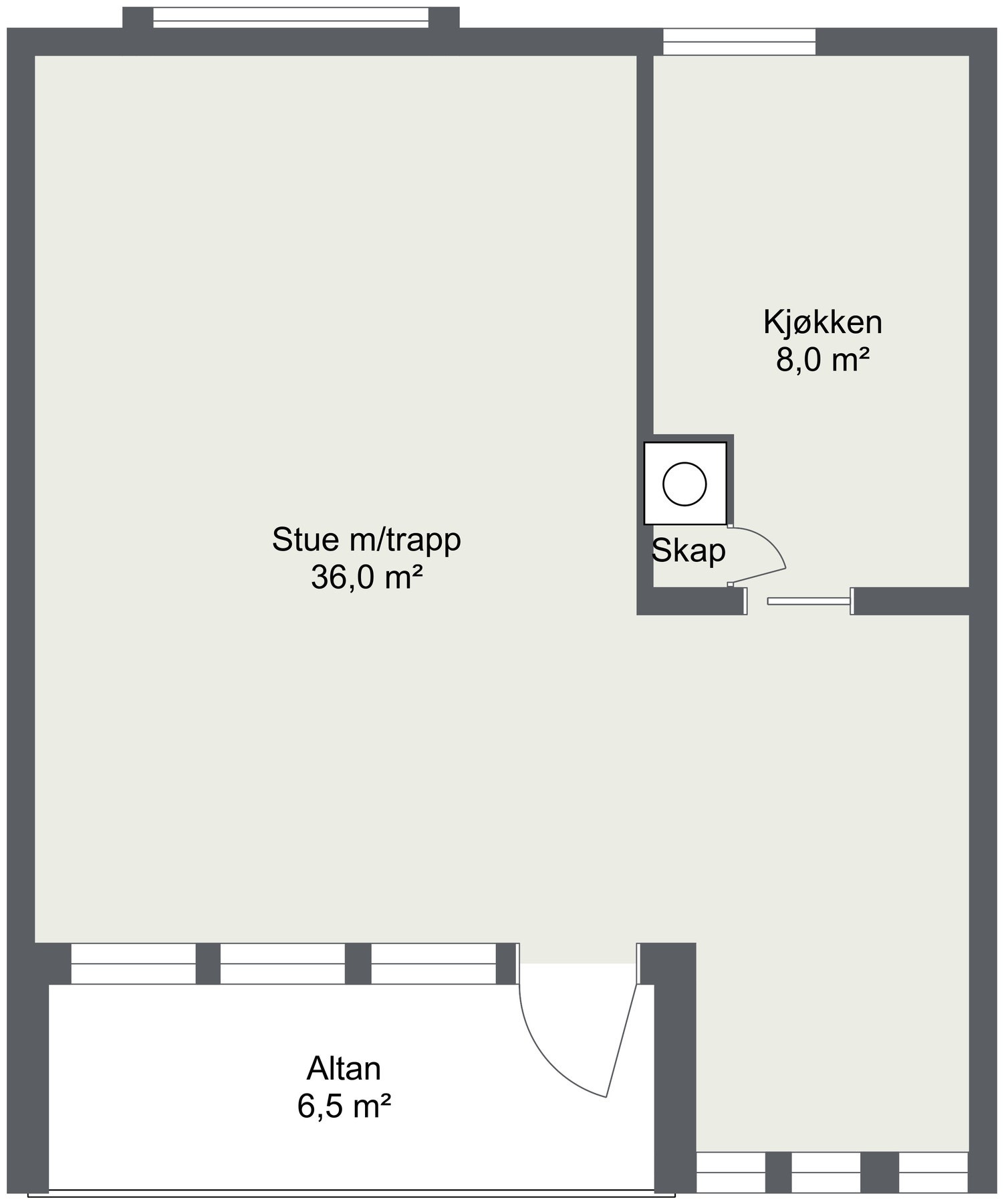 Planskisse 2. etasje. Galleribilde