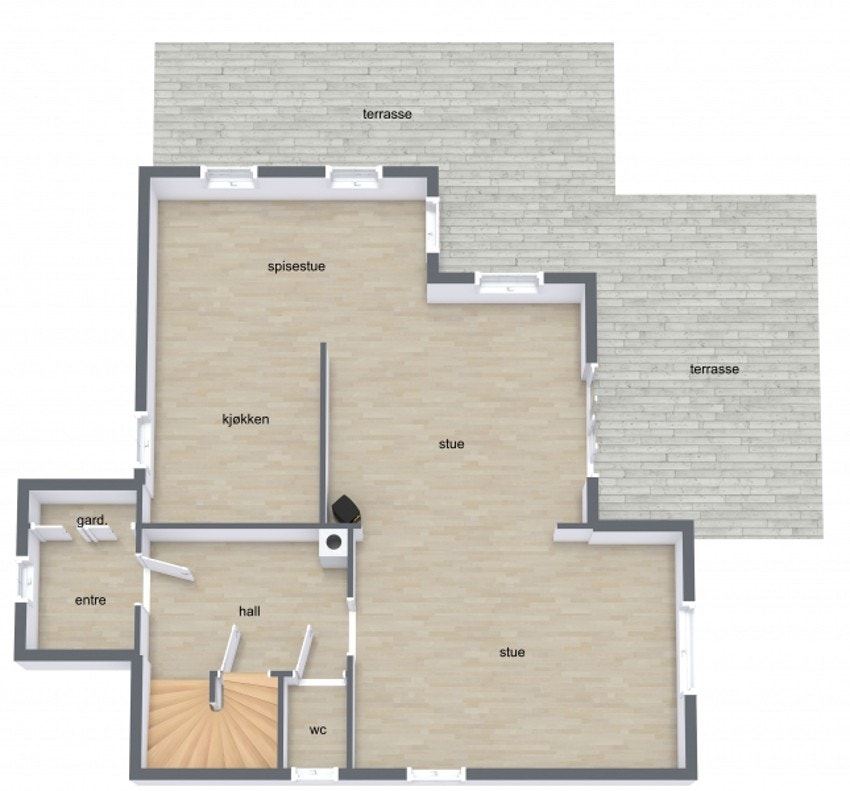 Plantegning 1.etasje Galleribilde