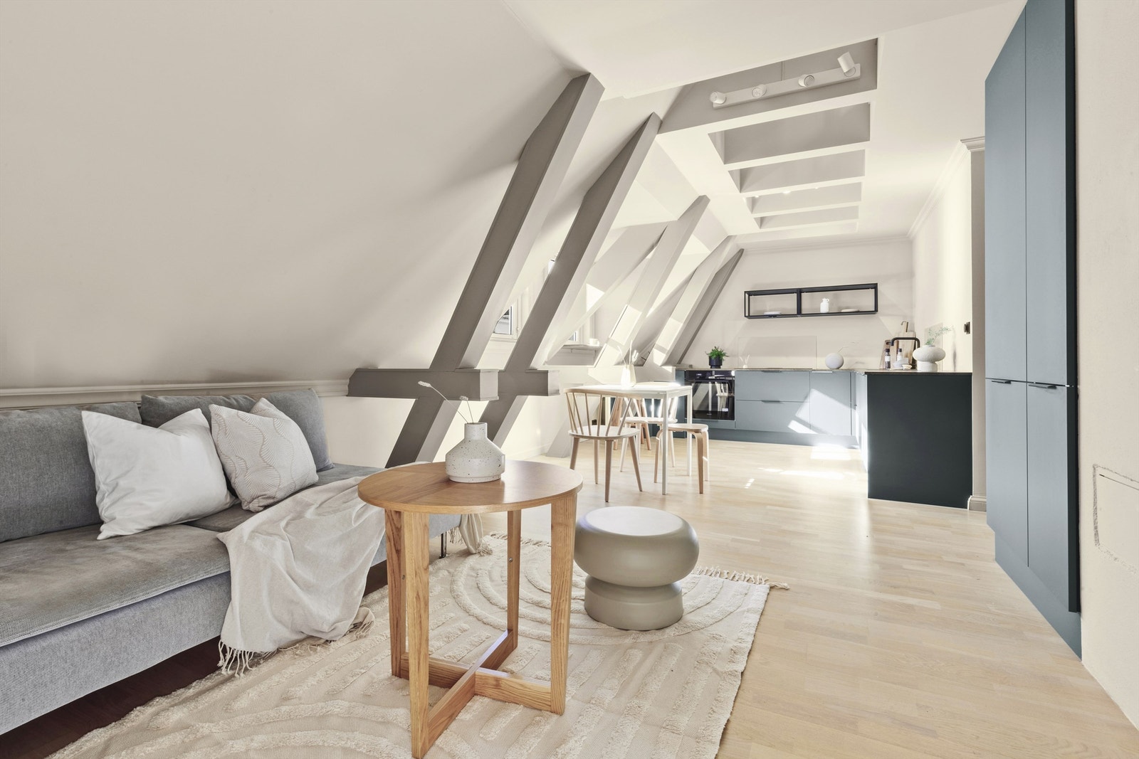 Leiligheten ble i 2022 betydelig oppusset og ombygget Galleribilde