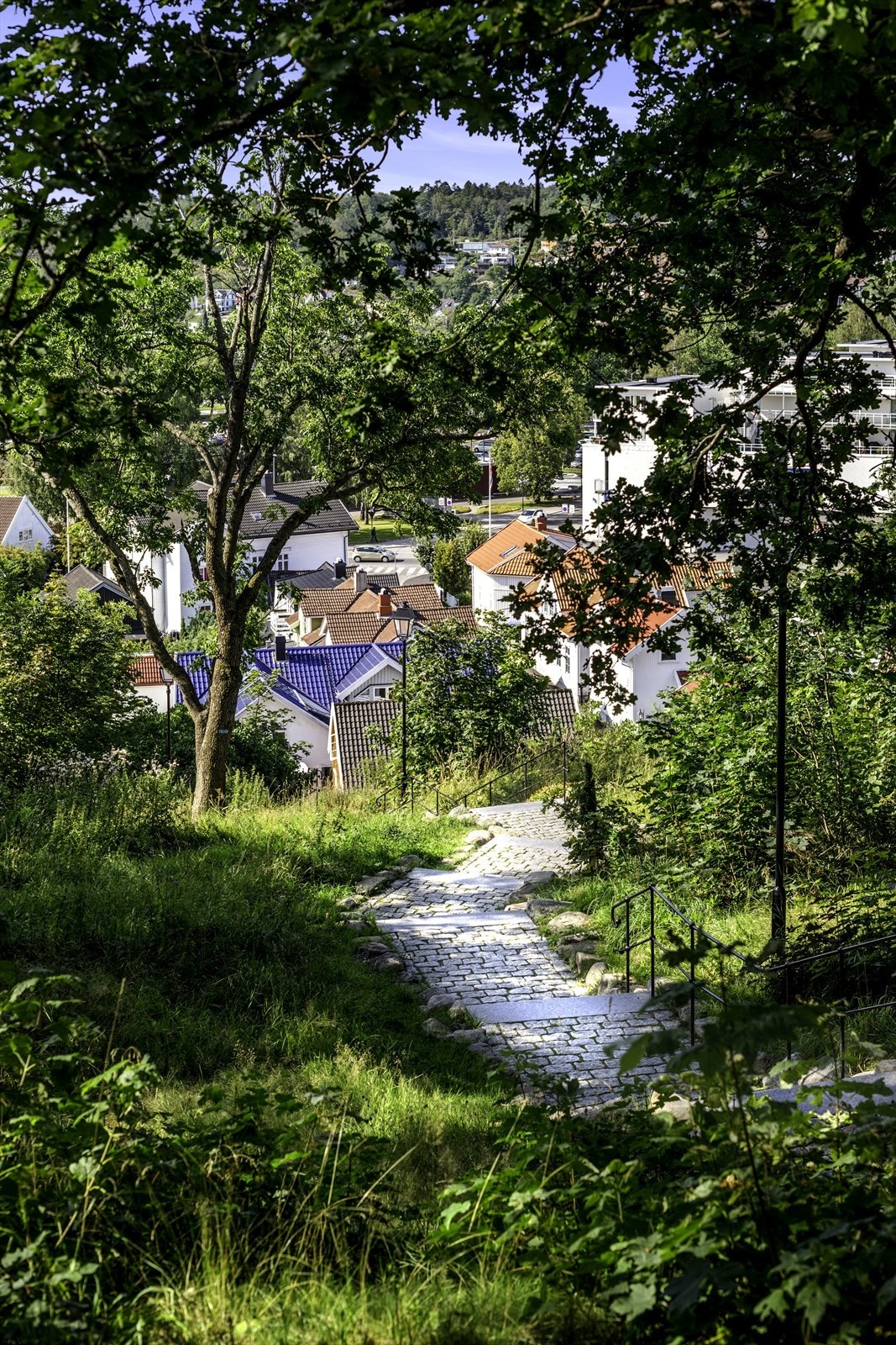 Innenfor kort gange finnes også Bjerggata som er kjent for sin pittoreske stil med eldre og sjarmerende eiendommer fra slutten av 1700 tallet. Det er laget en trappeadkomst ned til Bjerggata, som er en smart snarvei ned til byen. Galleribilde