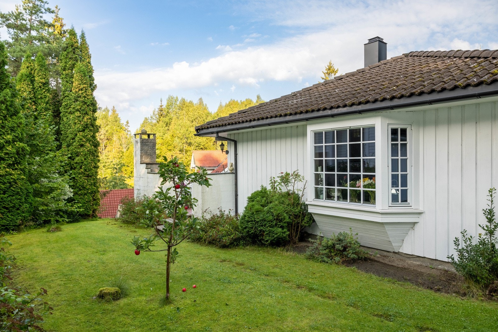 Boligen har en stor og solrik tomt på 743 kvm. Galleribilde