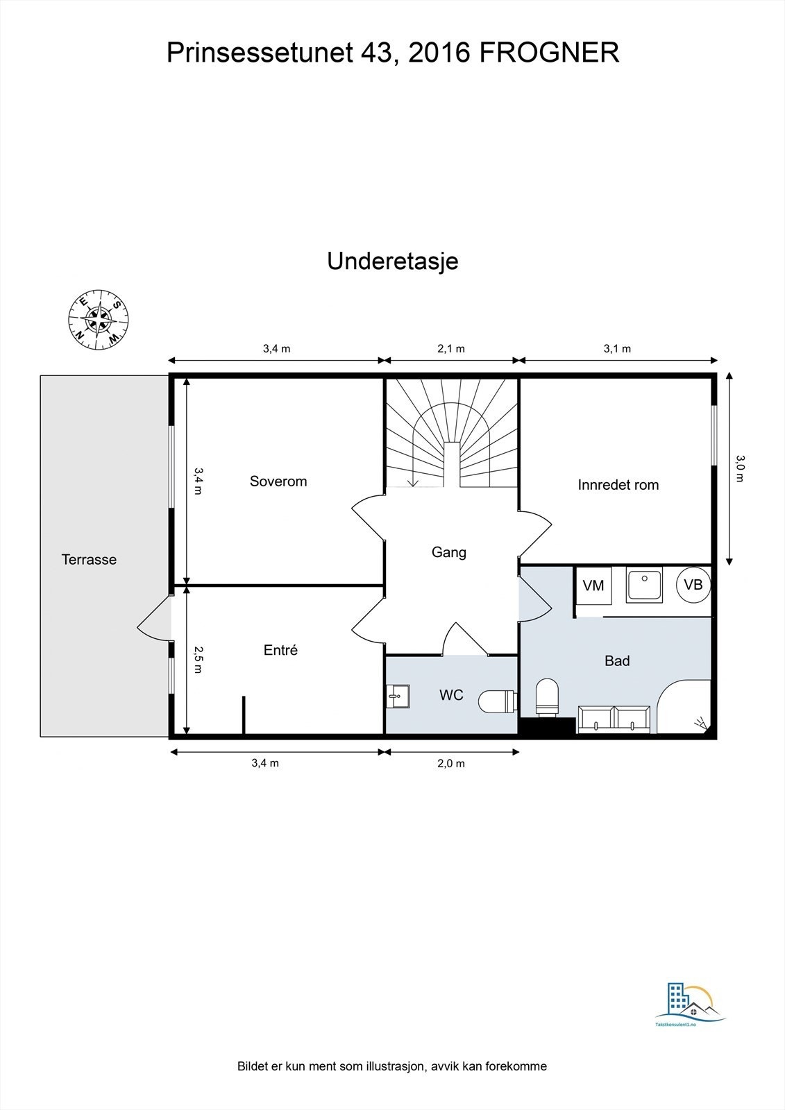 Plantegning- Underetasje Galleribilde