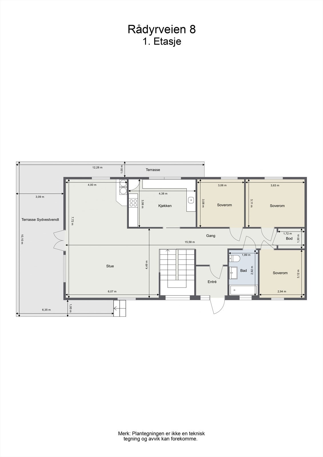 Plantegning 1. etasje. Galleribilde