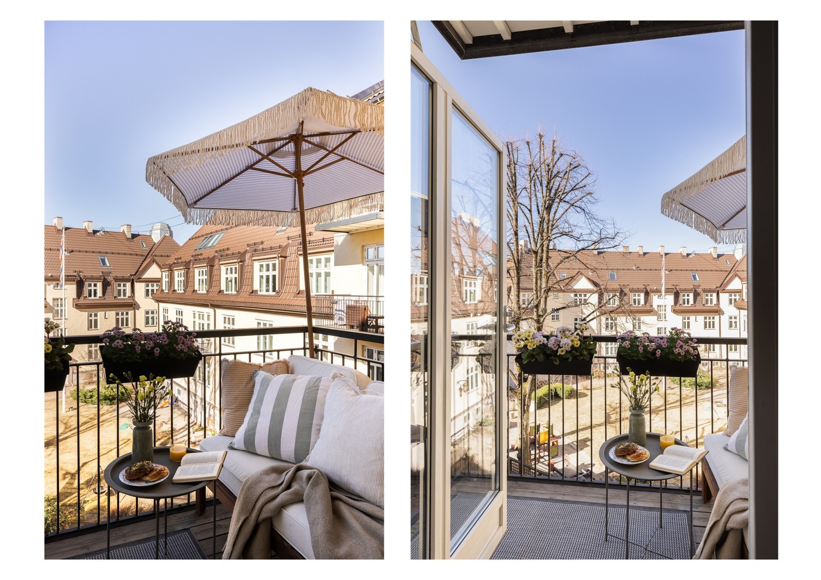 Nydelig balkong mot rolig bakhage - nyt sommeren! Galleribilde