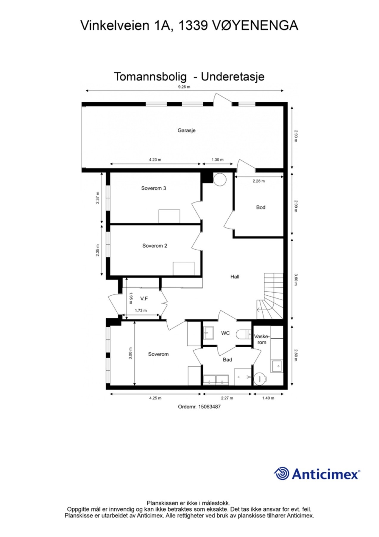 Plantegning underetasje Galleribilde