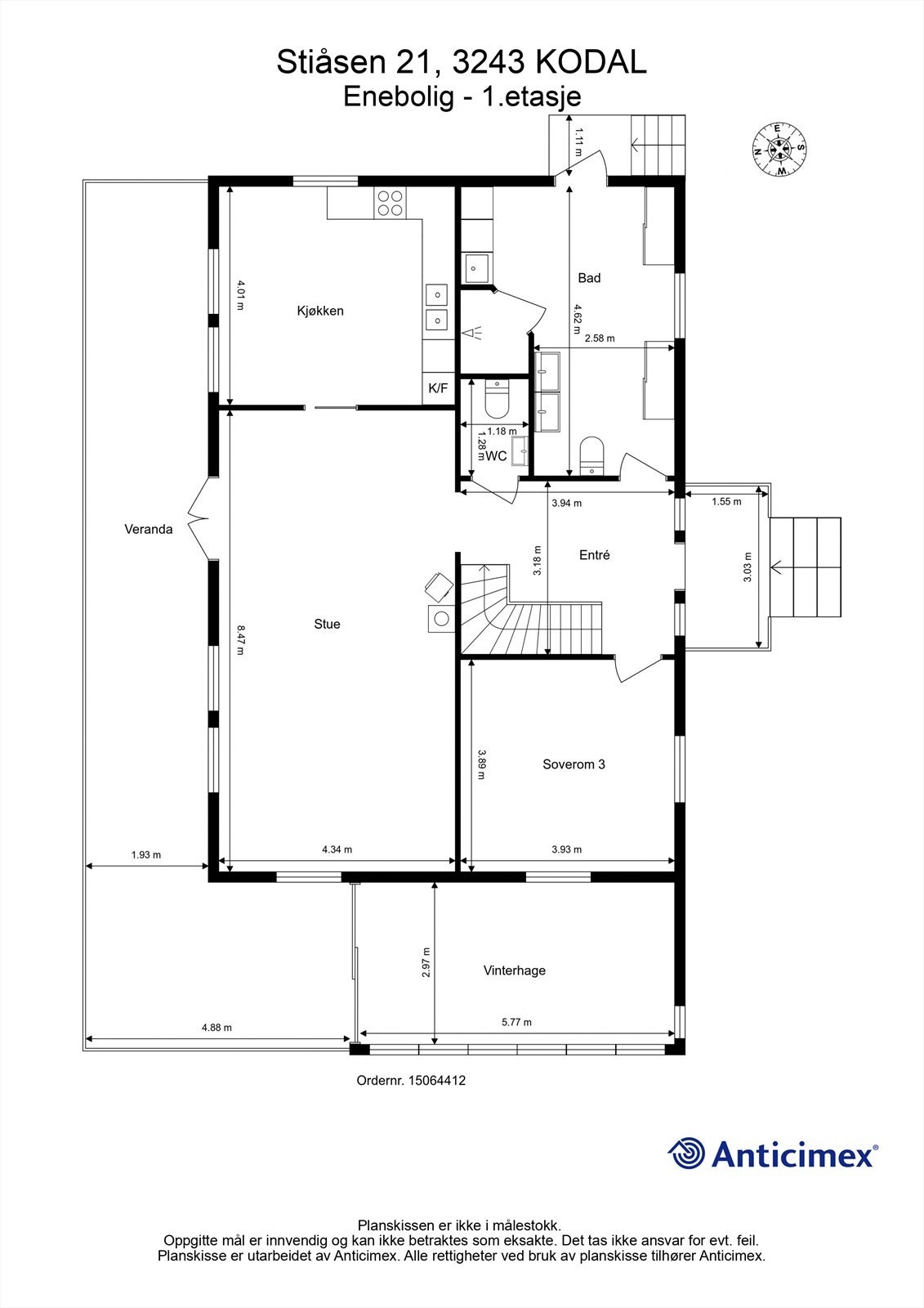 Plantegning - 1.etasje Galleribilde