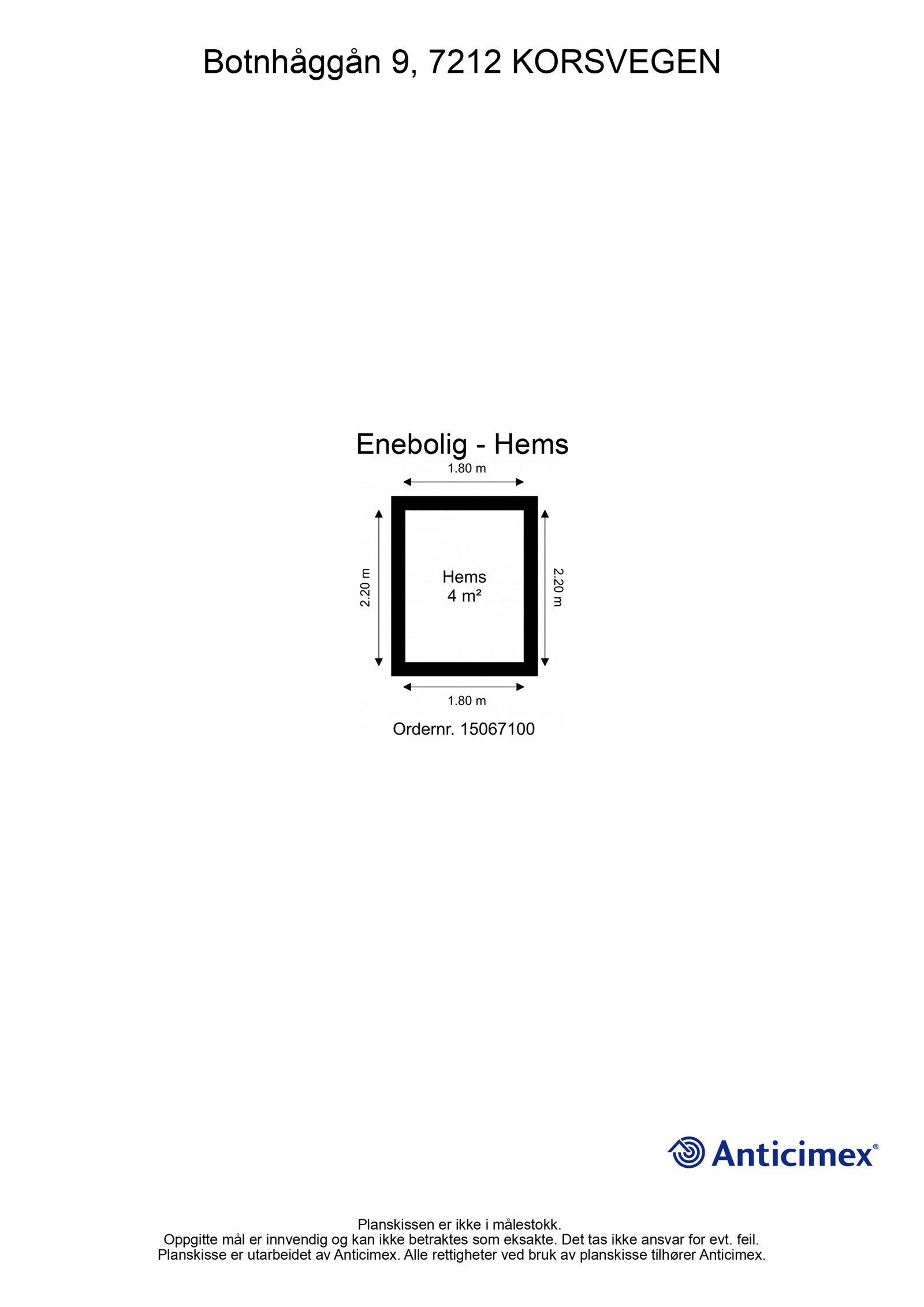 Plantegning hems. Galleribilde