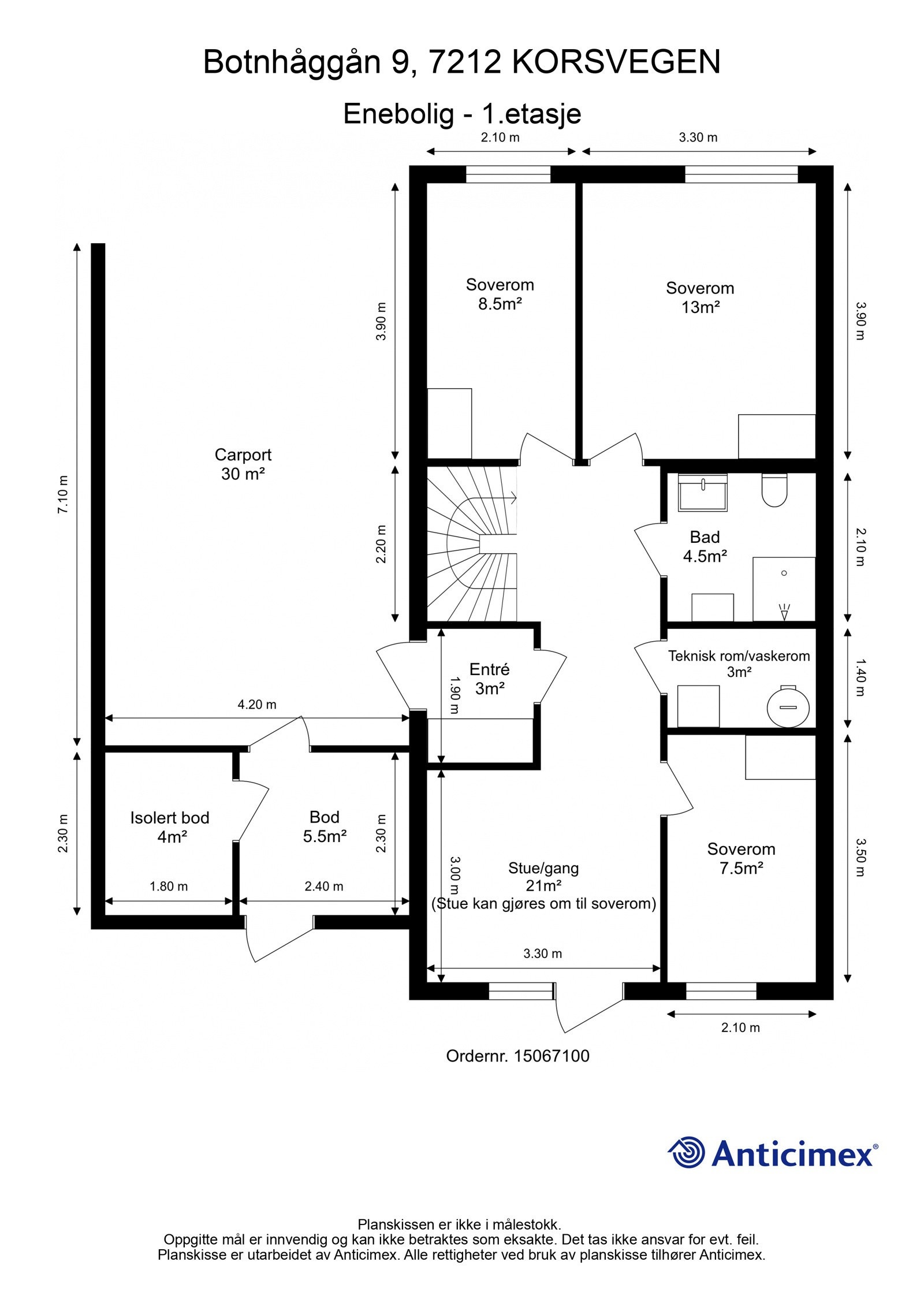 Plantegning 1.etasje. Galleribilde