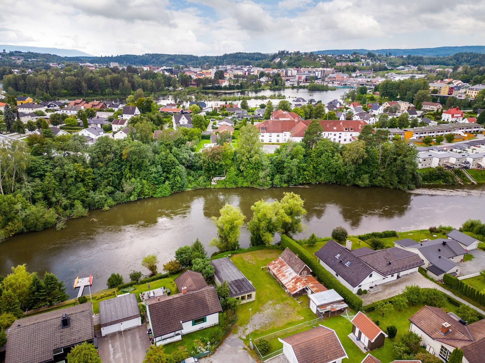 På visningen vil det være markert hvor de forskjellige vannstandene har vært. Galleribilde