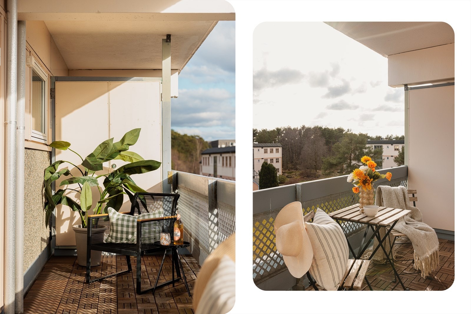 Balkongen er ca. 10 m² og er overbygget. Her kan man nyte fine solskinnsdager. Galleribilde
