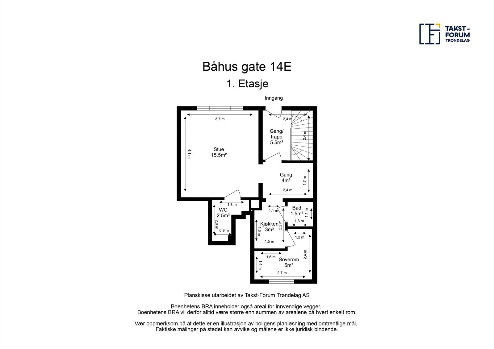 Planskisse 1. etasje Galleribilde